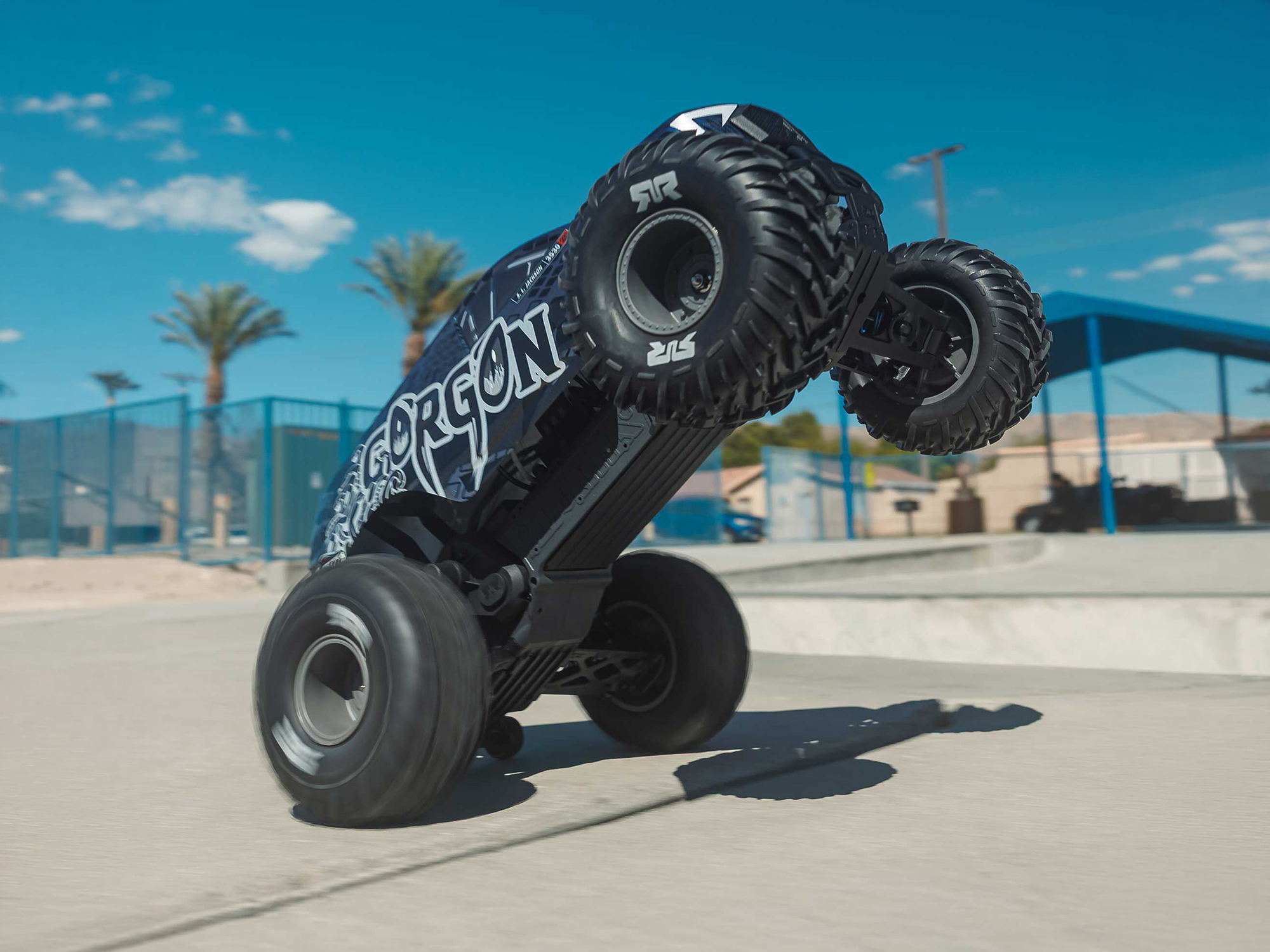 1/10 GORGON 223S 2WD RTR Monster Truck, Blue/Black-29