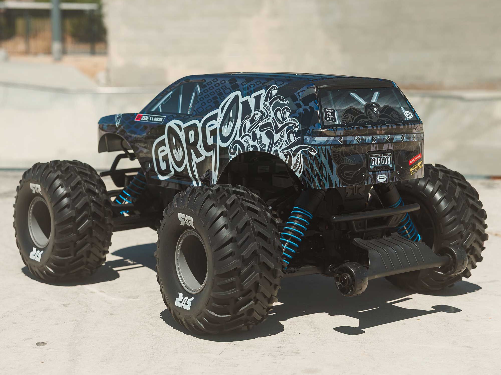 1/10 GORGON 223S 2WD RTR Monster Truck, Blue/Black-30