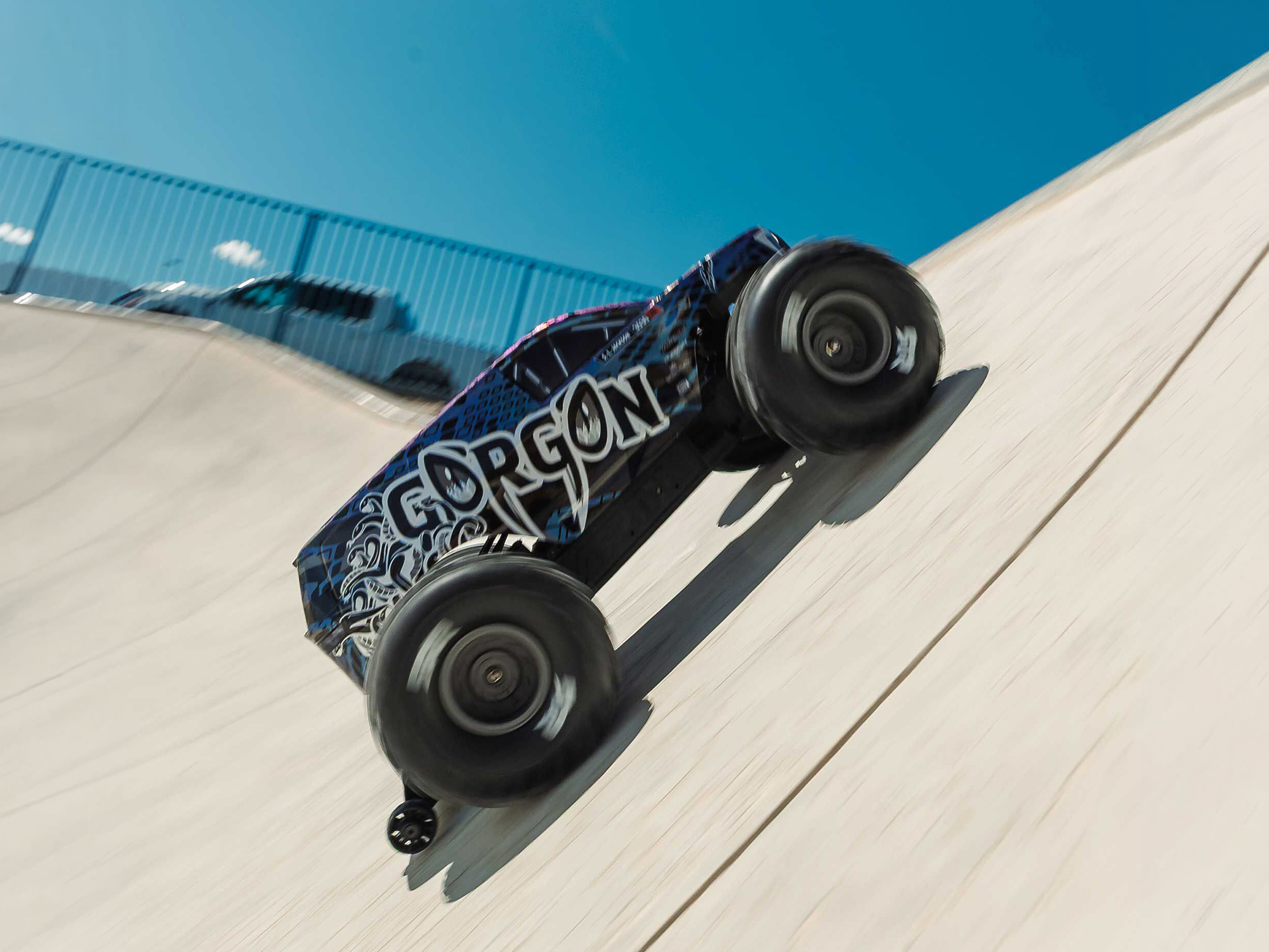 1/10 GORGON 223S 2WD RTR Monster Truck, Blue/Black-32