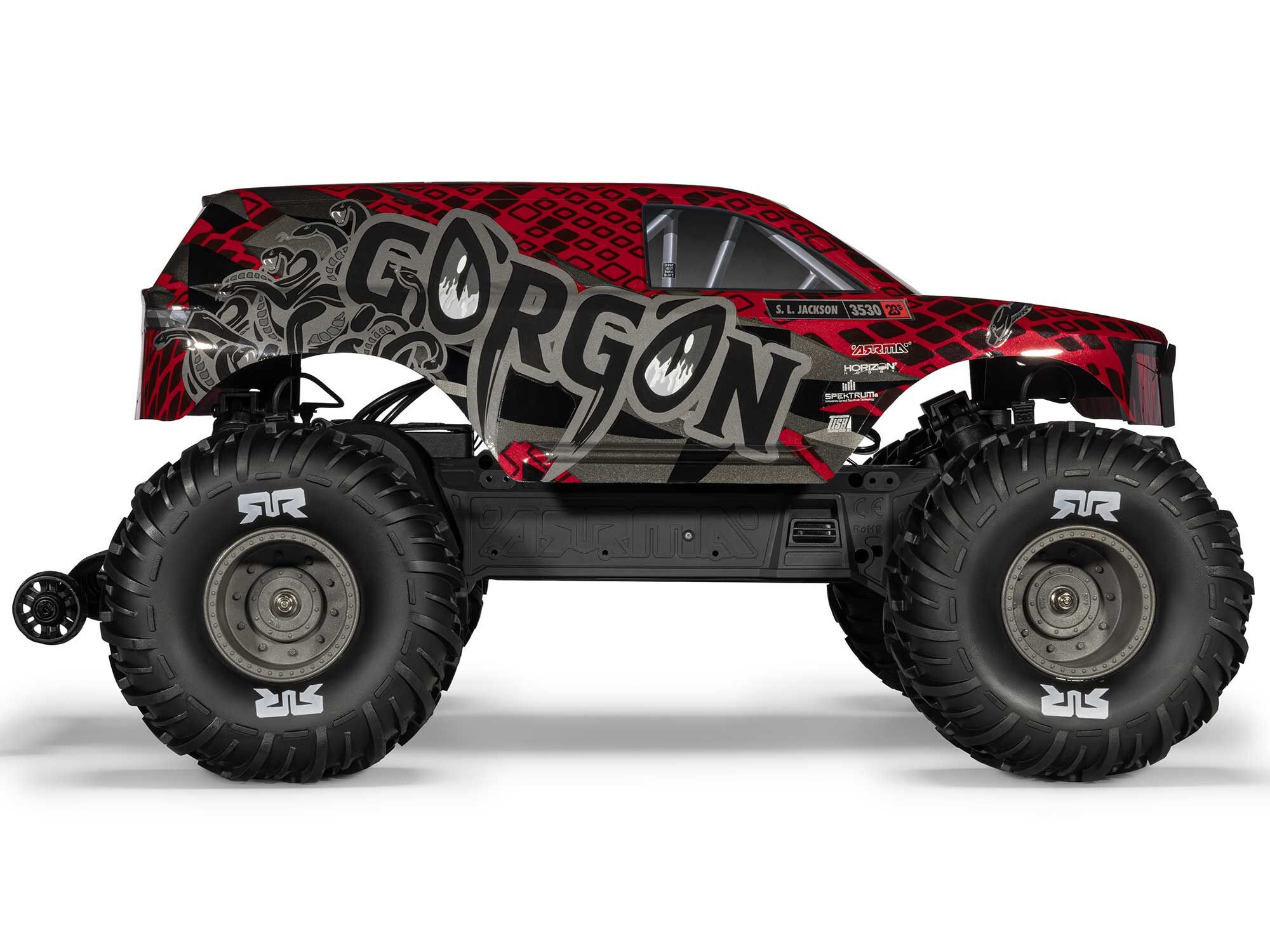 1/10 GORGON 223S 2WD RTR Monster Truck, Red/Black-6