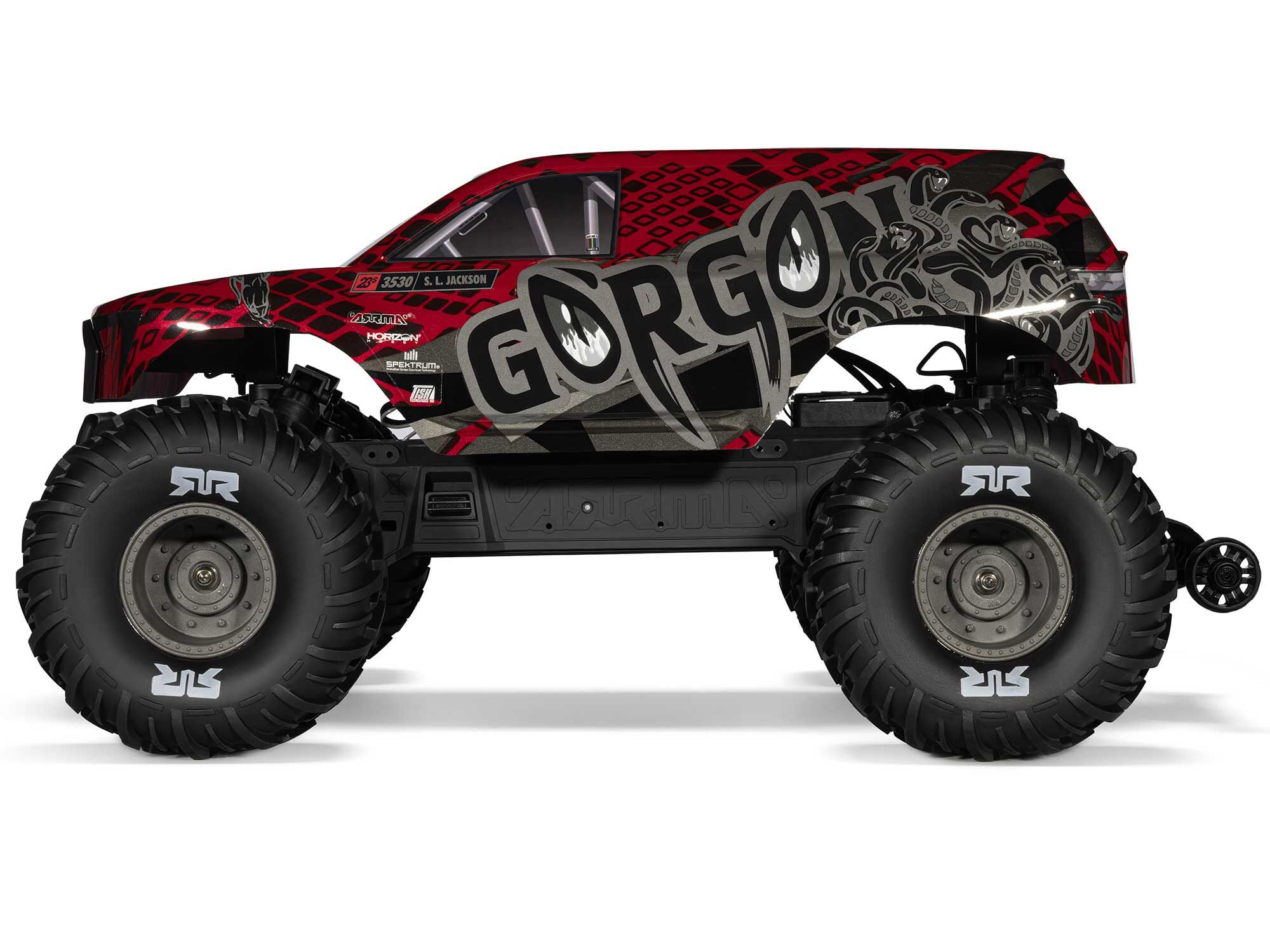 1/10 GORGON 223S 2WD RTR Monster Truck, Red/Black-8