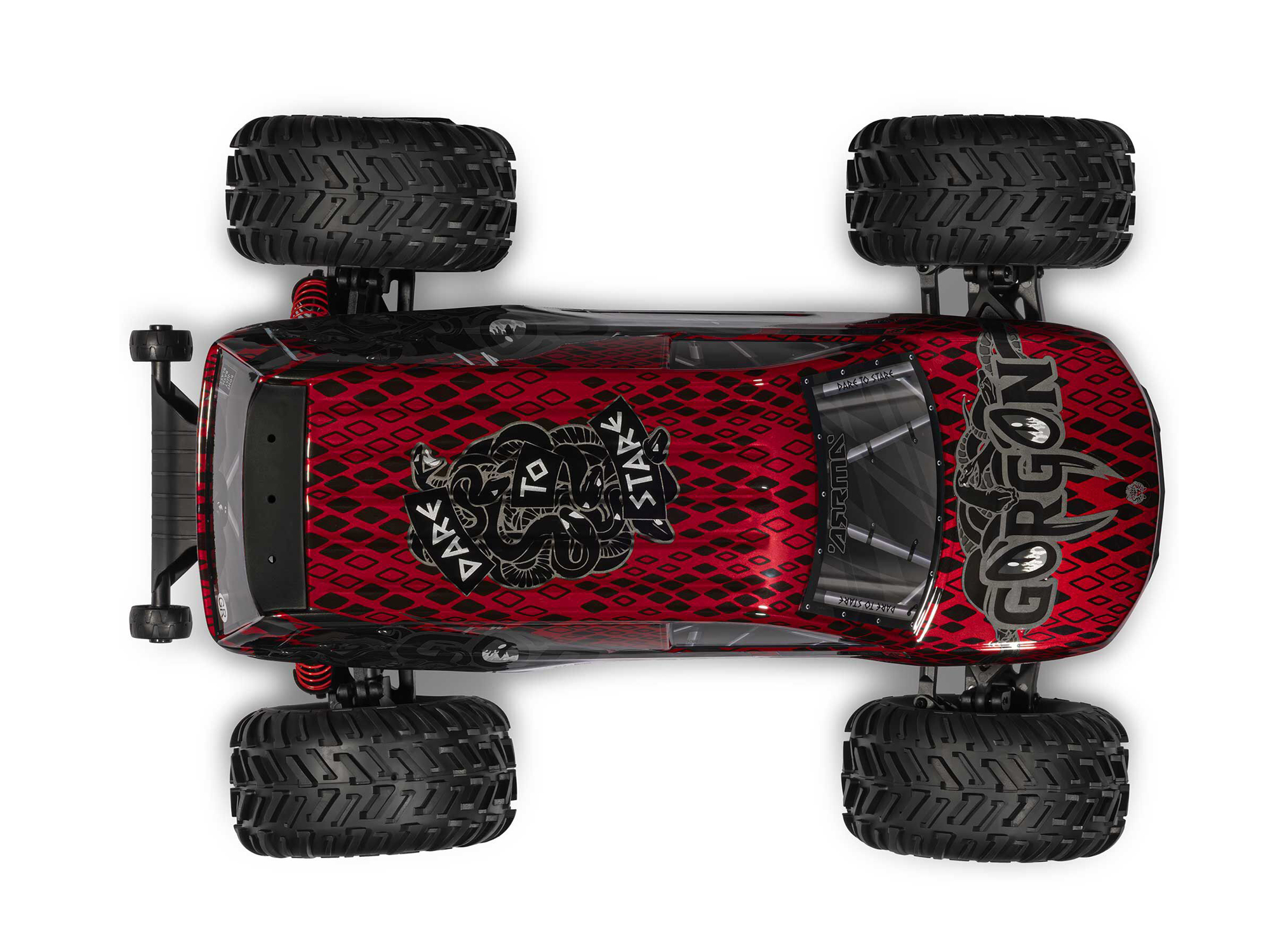 1/10 GORGON 223S 2WD RTR Monster Truck, Red/Black-9