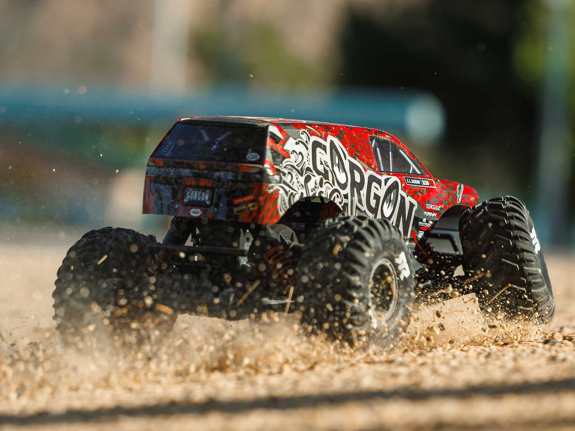 1/10 GORGON 223S 2WD RTR Monster Truck, Red/Black-27