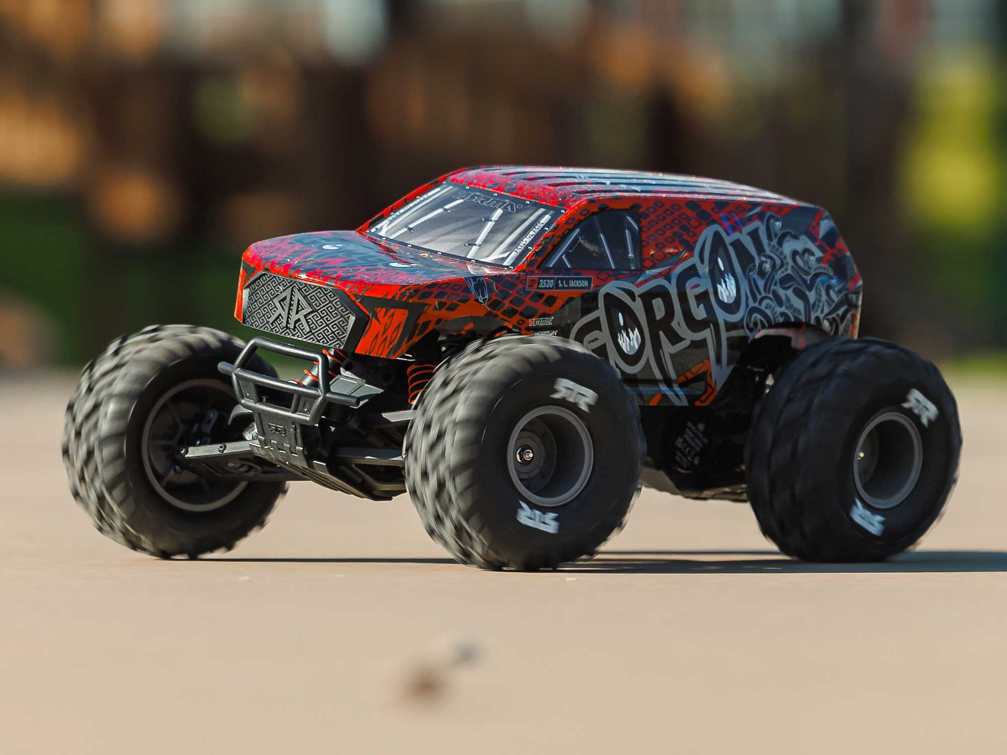 1/10 GORGON 223S 2WD RTR Monster Truck, Red/Black-28