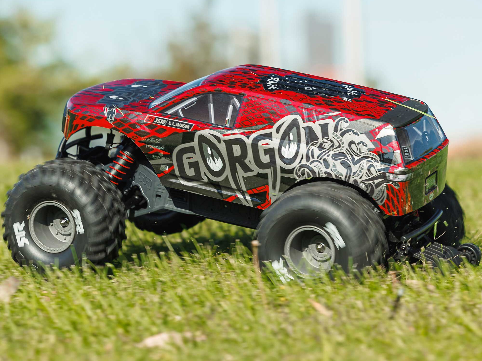 1/10 GORGON 223S 2WD RTR Monster Truck, Red/Black-30