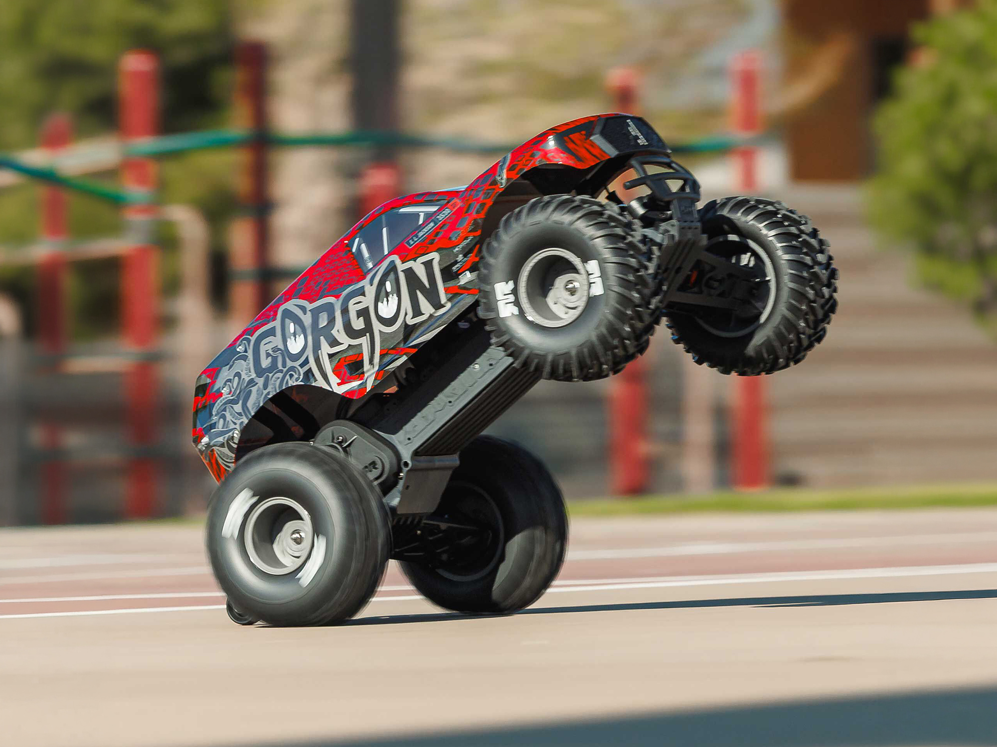 1/10 GORGON 223S 2WD RTR Monster Truck, Red/Black-31