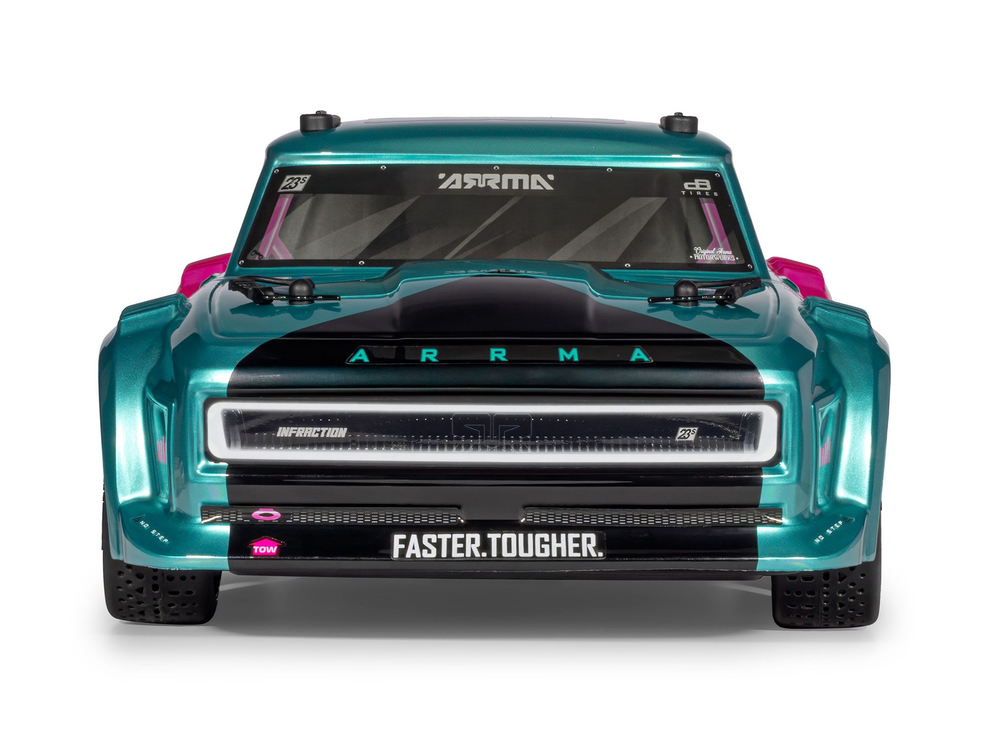 1/8 INFRACTION 223S DSC 4X4 RTR Street Bash, Teal/Pink-3
