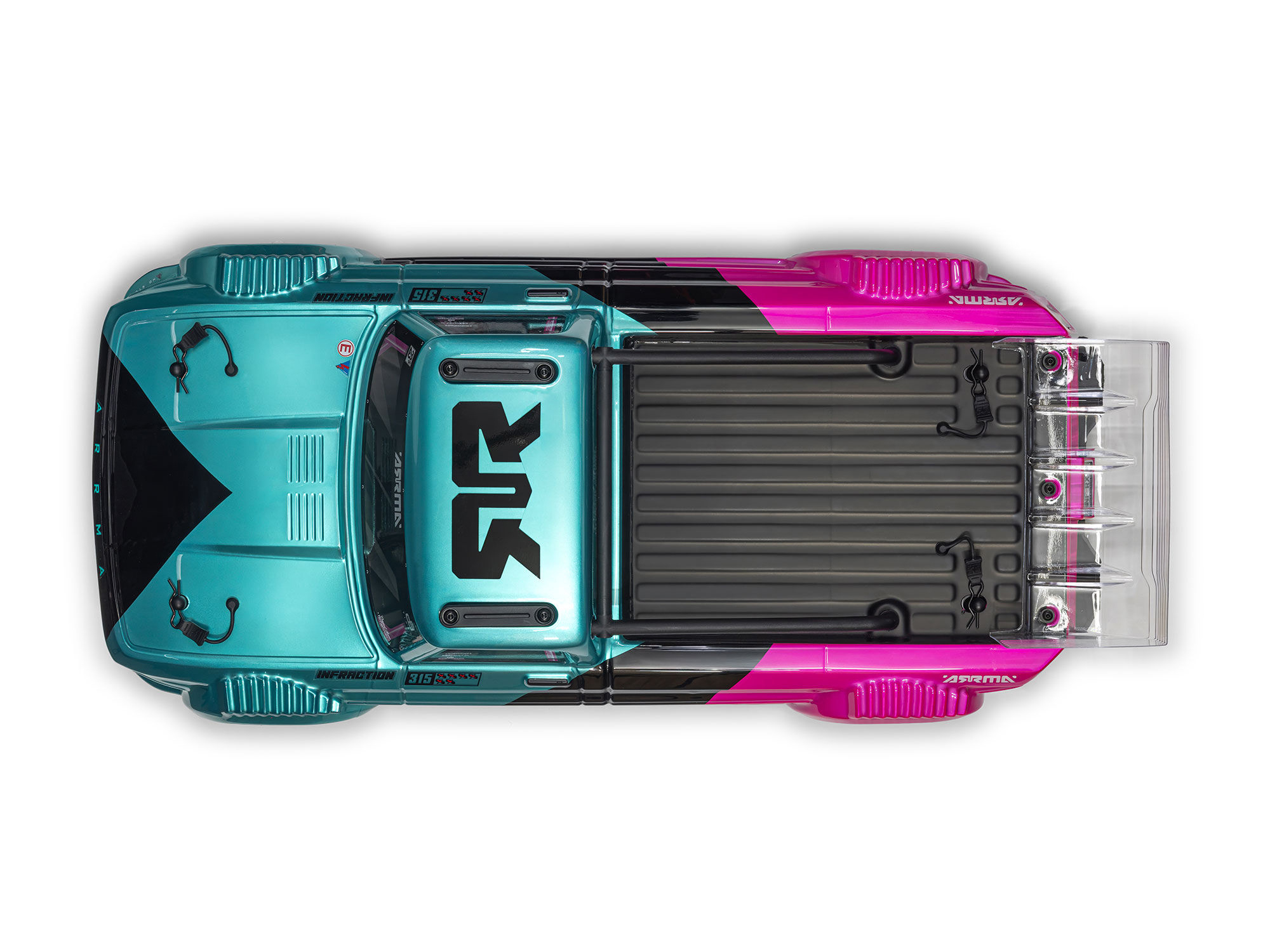 1/8 INFRACTION 223S DSC 4X4 RTR Street Bash, Teal/Pink-6