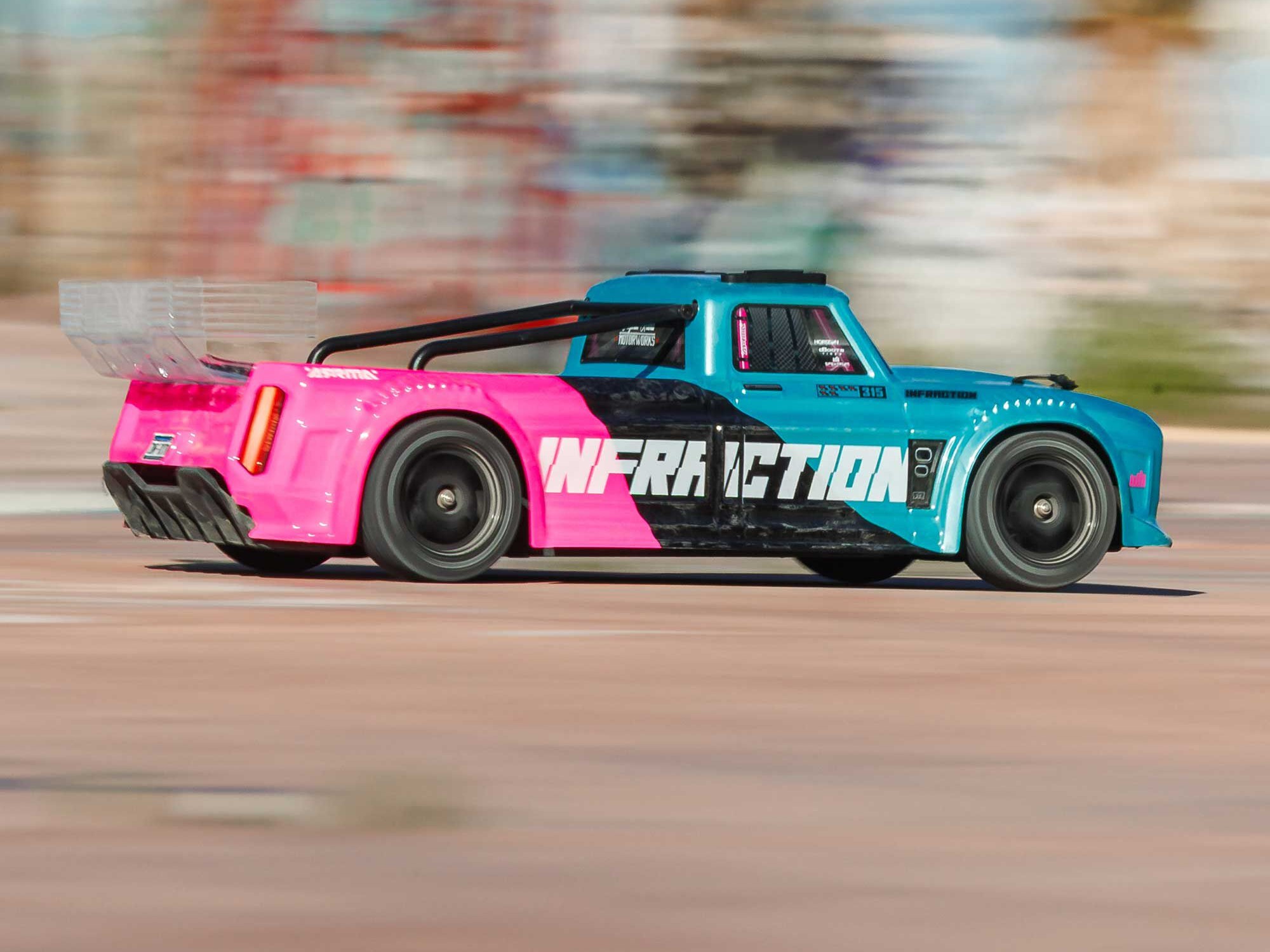 1/8 INFRACTION 223S DSC 4X4 RTR Street Bash, Teal/Pink-17