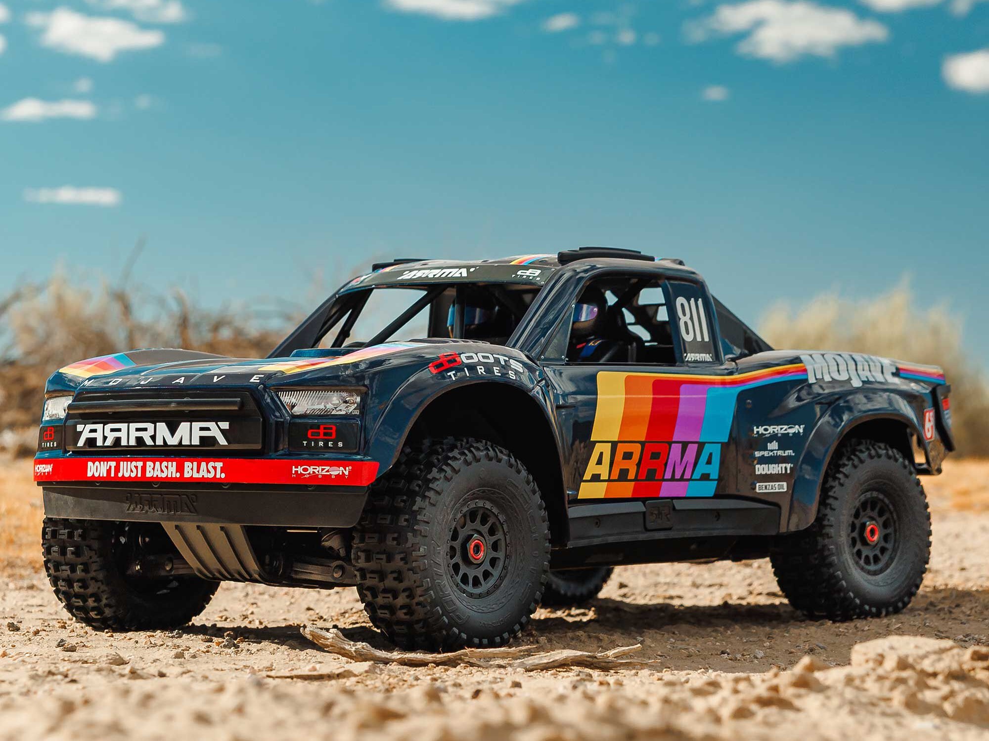 1/7 MOJAVE 6S 4X4 RTR Brushless Desert Truck, Blue-32