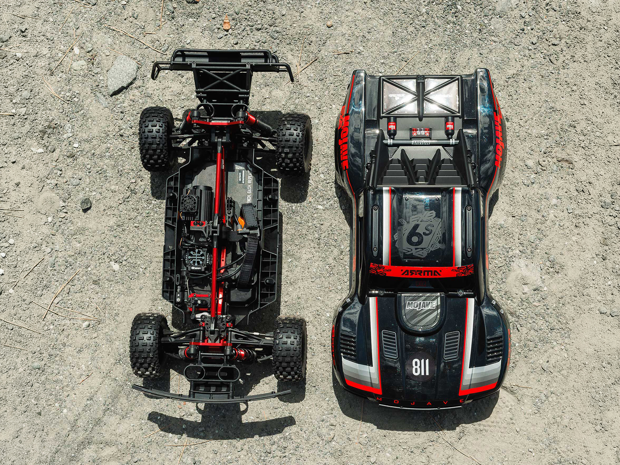 1/7 MOJAVE 6S EXB 4X4 RTR Brushless Desert Truck, Black-10