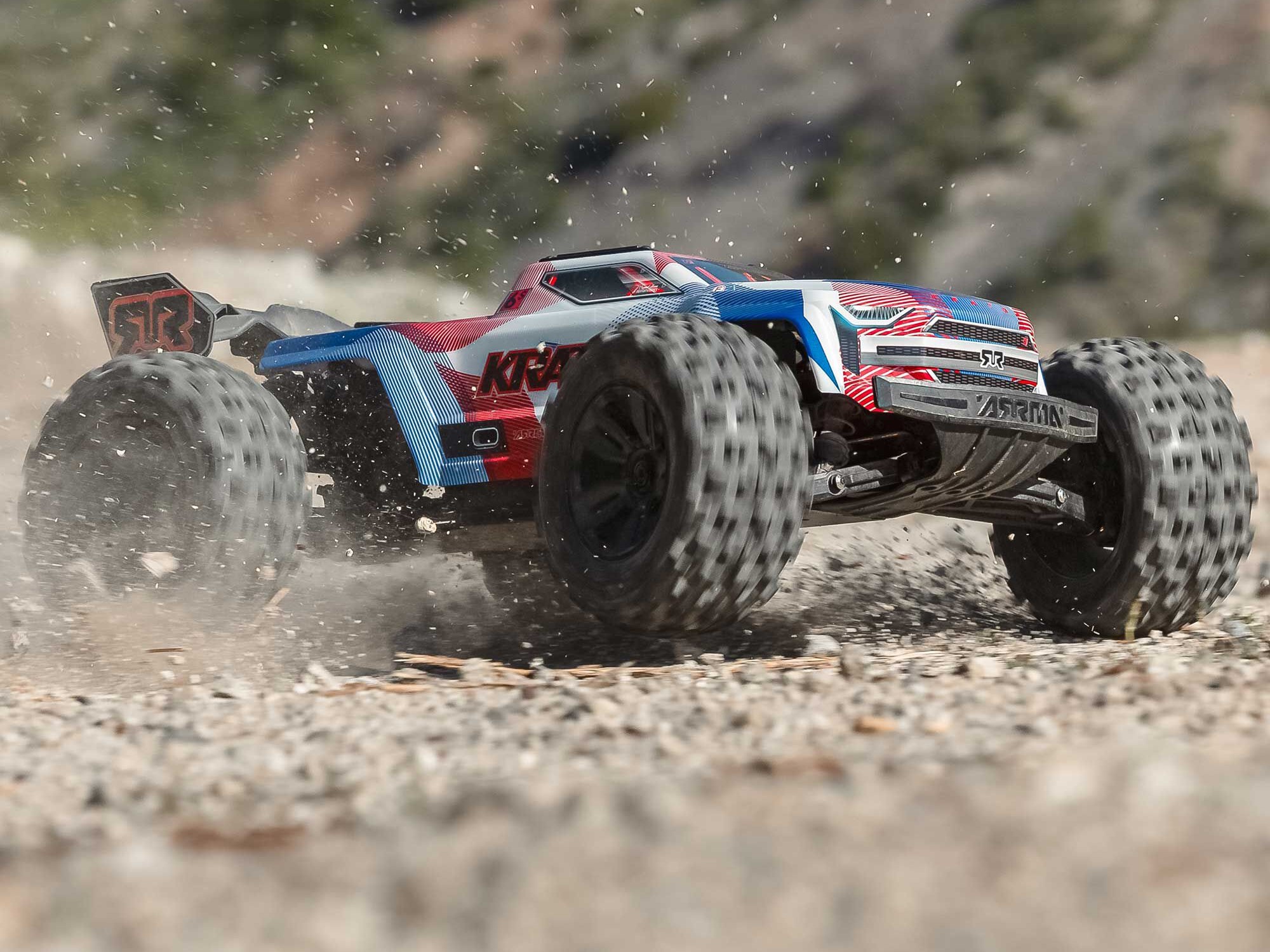 1/8 KRATON 6S V6 4X4 BLX Speed Monster Truck RTR Blue/Red-20