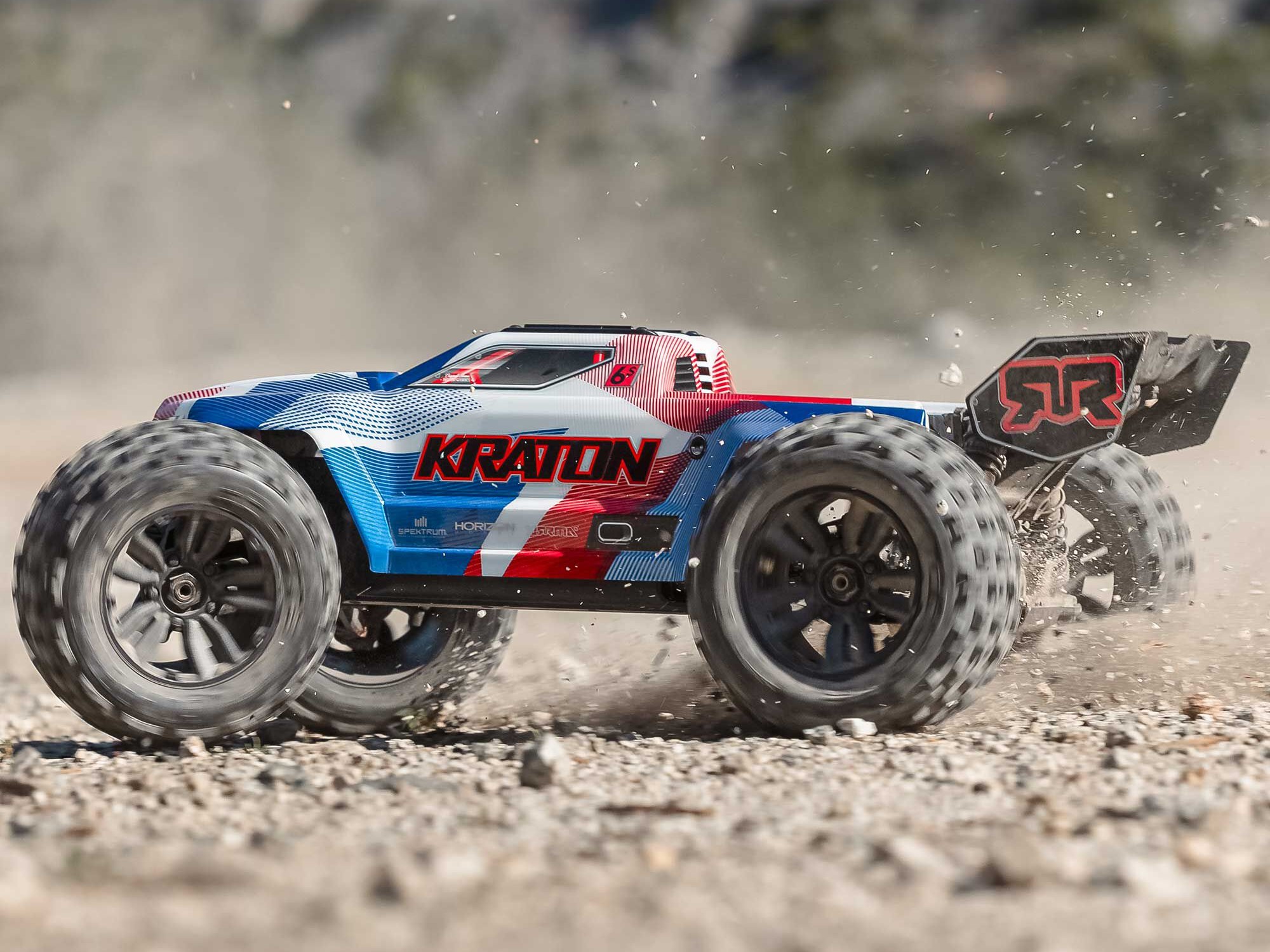 1/8 KRATON 6S V6 4X4 BLX Speed Monster Truck RTR Blue/Red-21