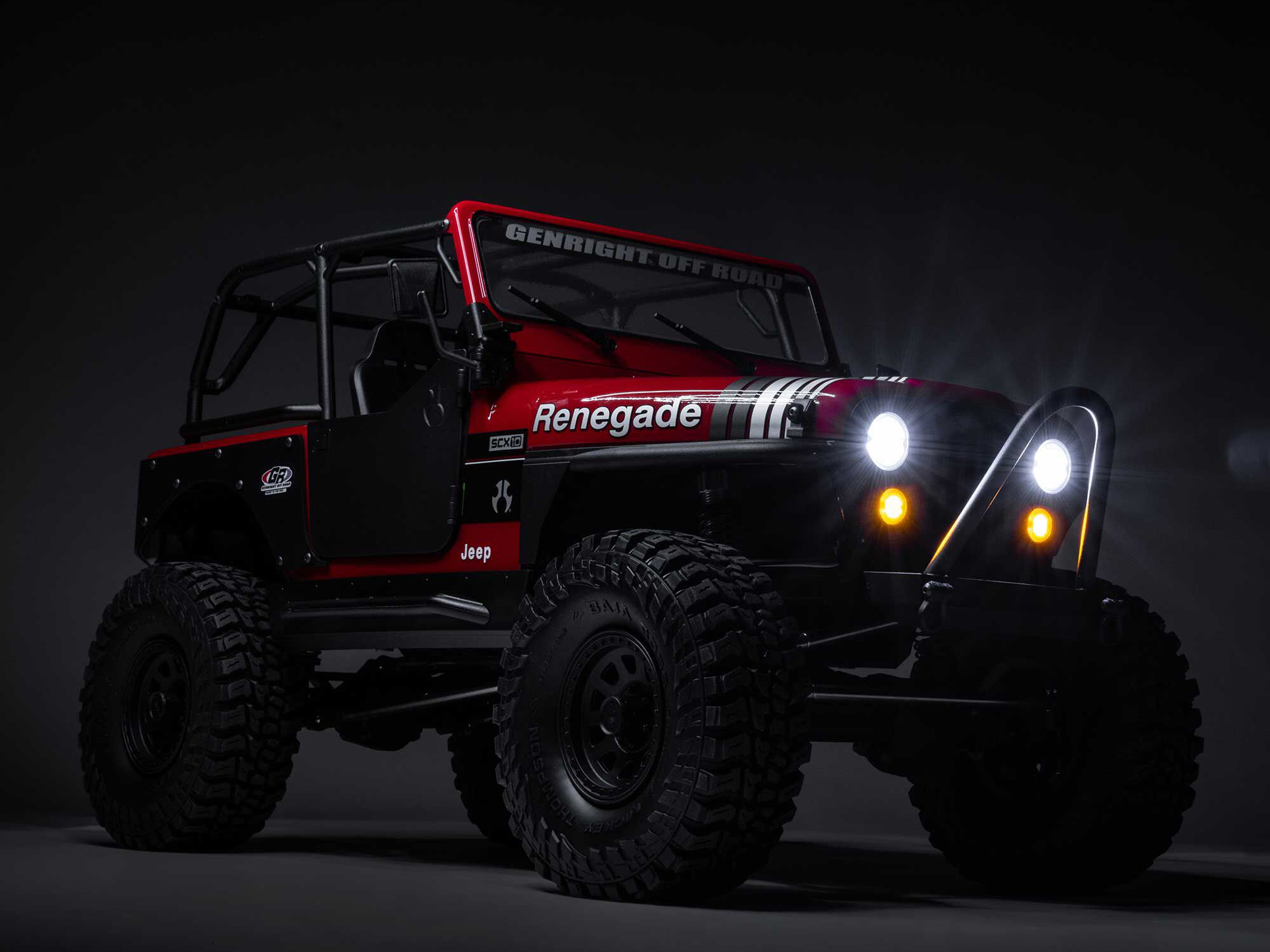 1/10 SCX10 III Jeep CJ-7 4X4 RTR Rock Crawler, Red-21