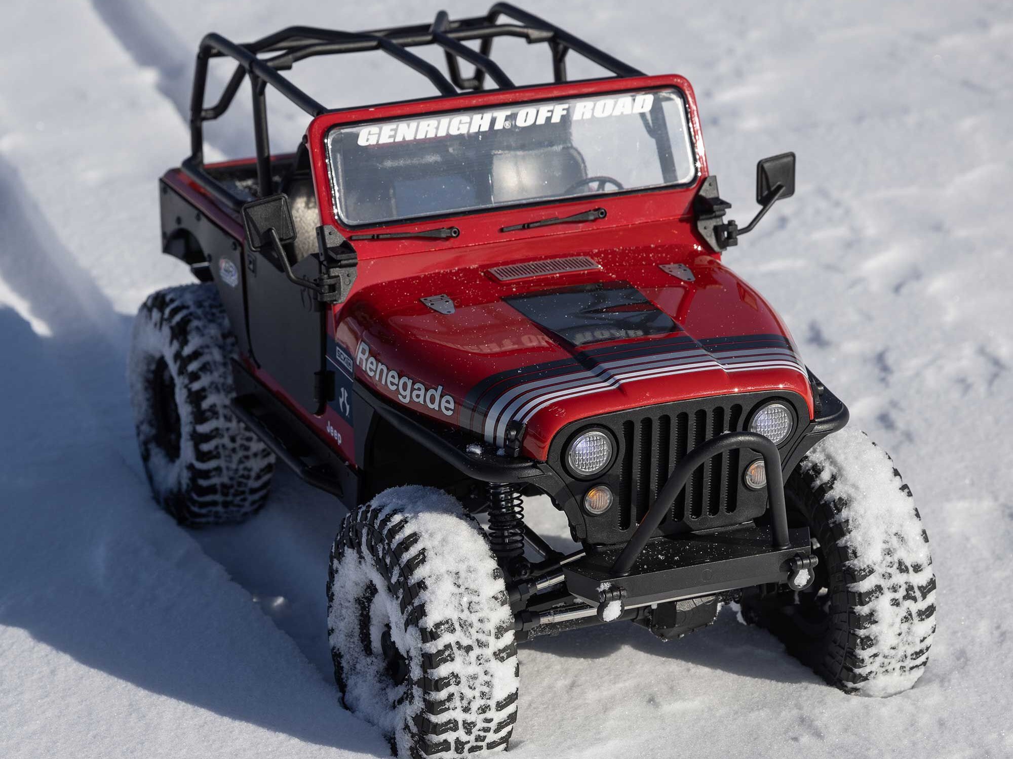 1/10 SCX10 III Jeep CJ-7 4X4 RTR Rock Crawler, Red-22