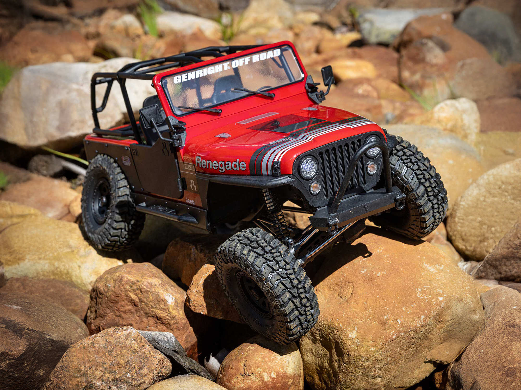 1/10 SCX10 III Jeep CJ-7 4X4 RTR Rock Crawler, Red-24