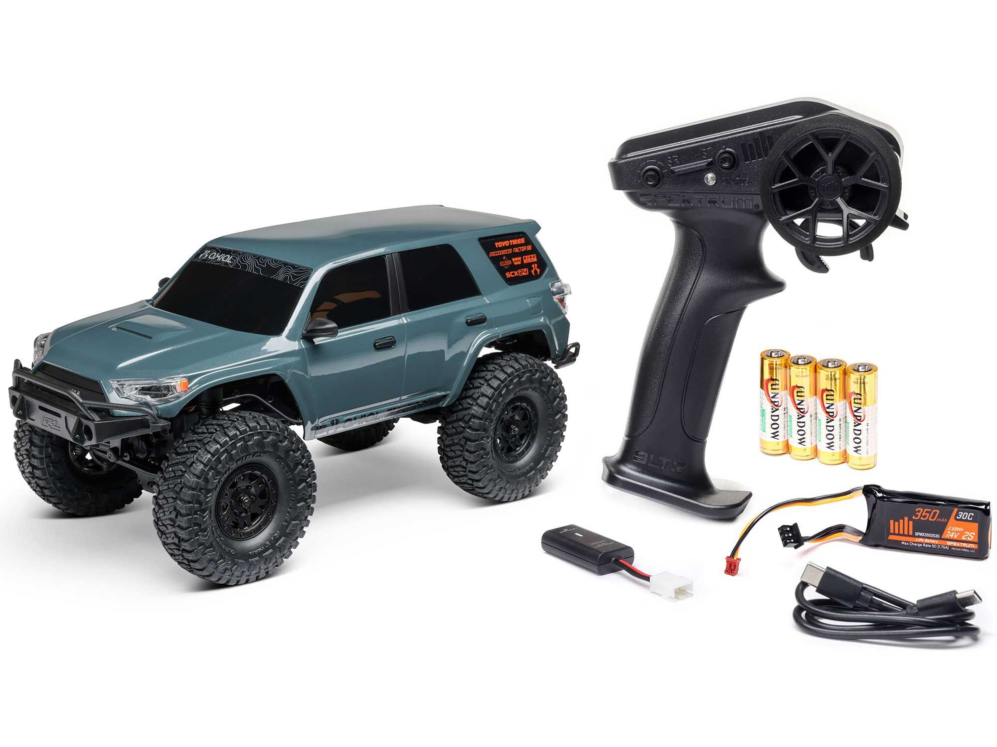 Axial 1/24 SCX24 Toyota 4Runner 4x4 RTR Brushed Rock Crawler - Grey-21