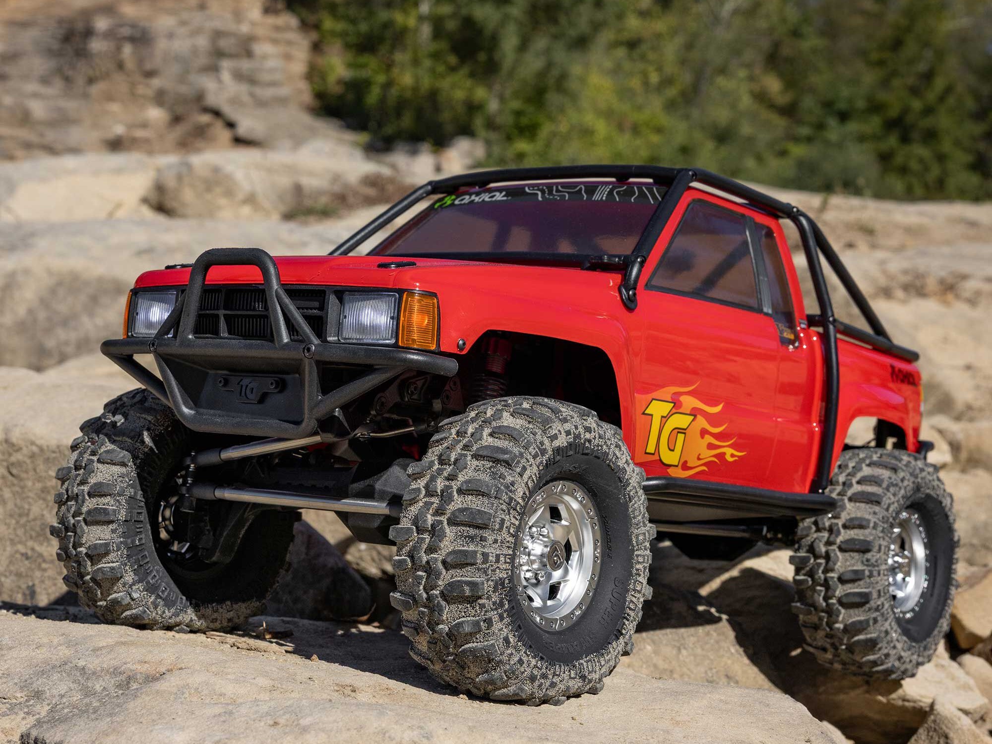 1/10 SCX10 III 1987 Toyota SR5 4X4 RTR Brushed Rock Crawler - Red-22