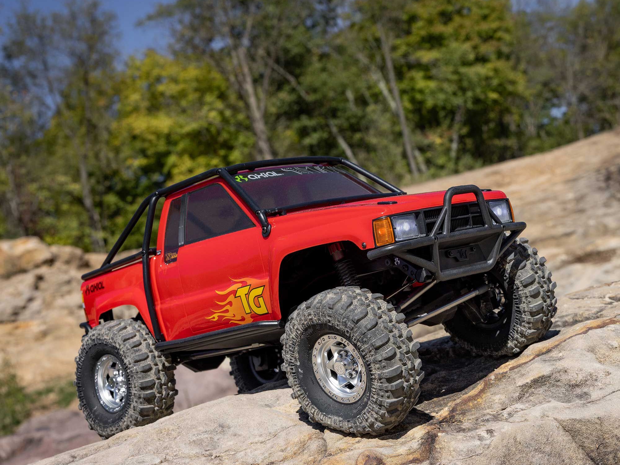 1/10 SCX10 III 1987 Toyota SR5 4X4 RTR Brushed Rock Crawler - Red-26