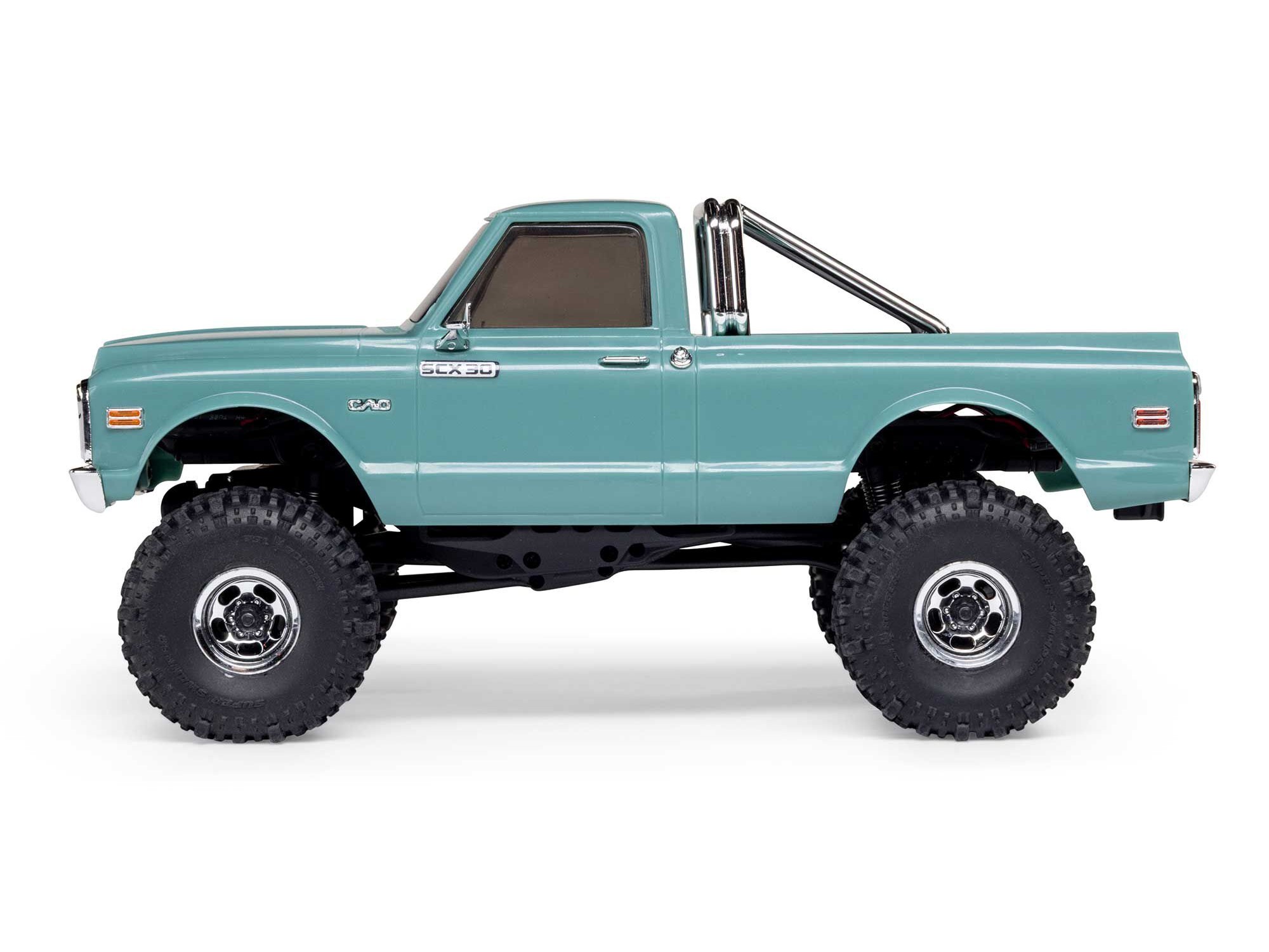 1/30 SCX30 Chevrolet K10 4X4 RTR Rock Crawler Green-4