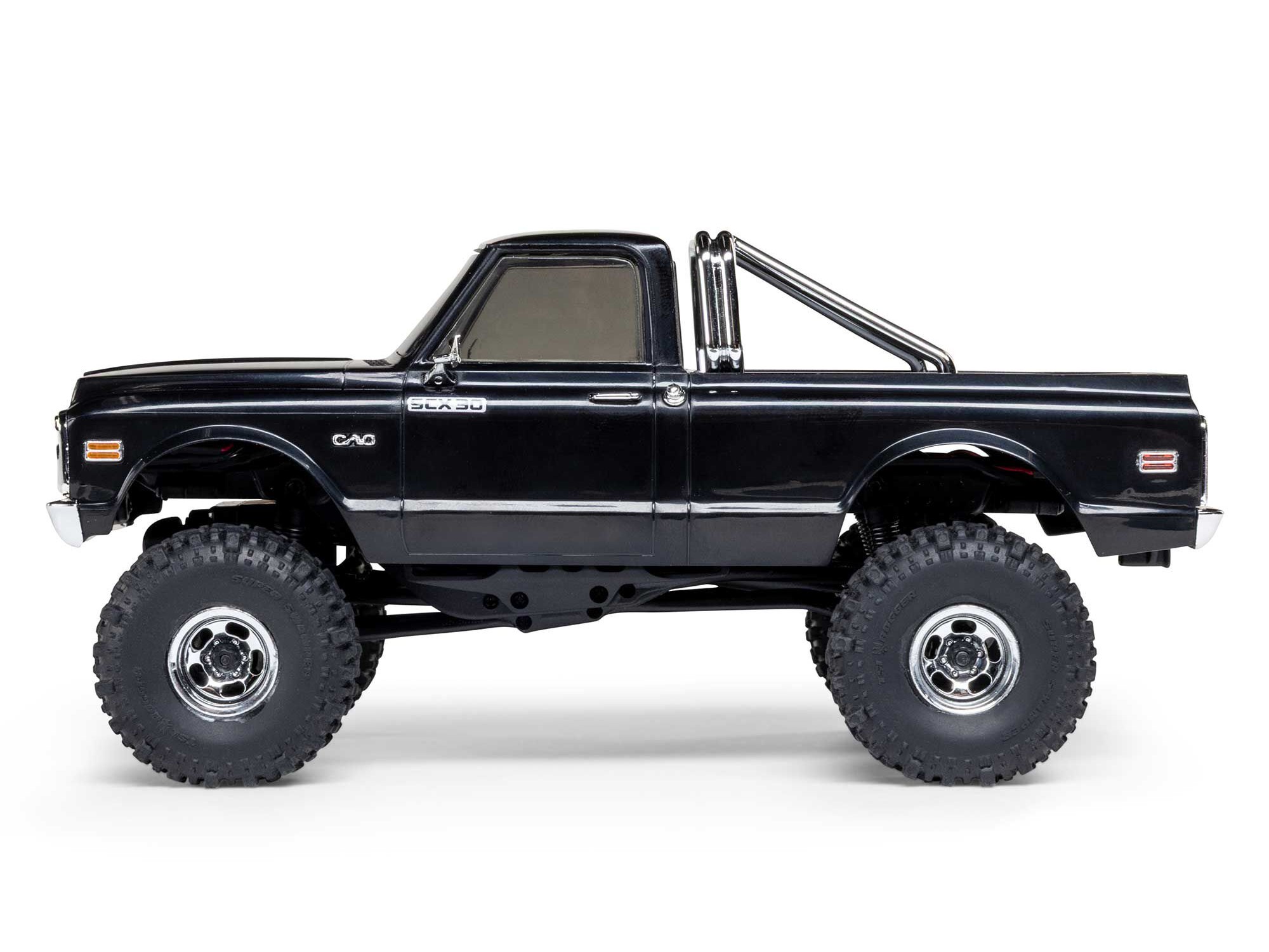 1/30 SCX30 Chevrolet K10 4X4 RTR Rock Crawler Black-4