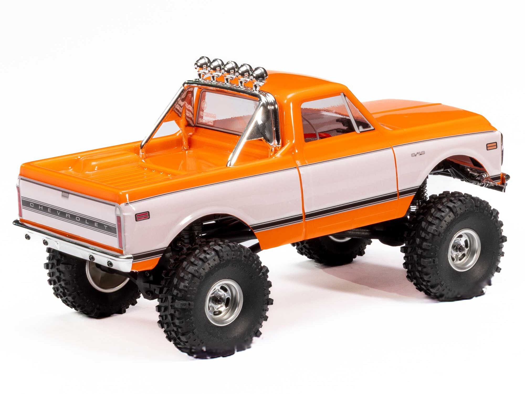 1/24 SCX24 1971 Chevrolet C10 4WD Truck RTR, Orange-4