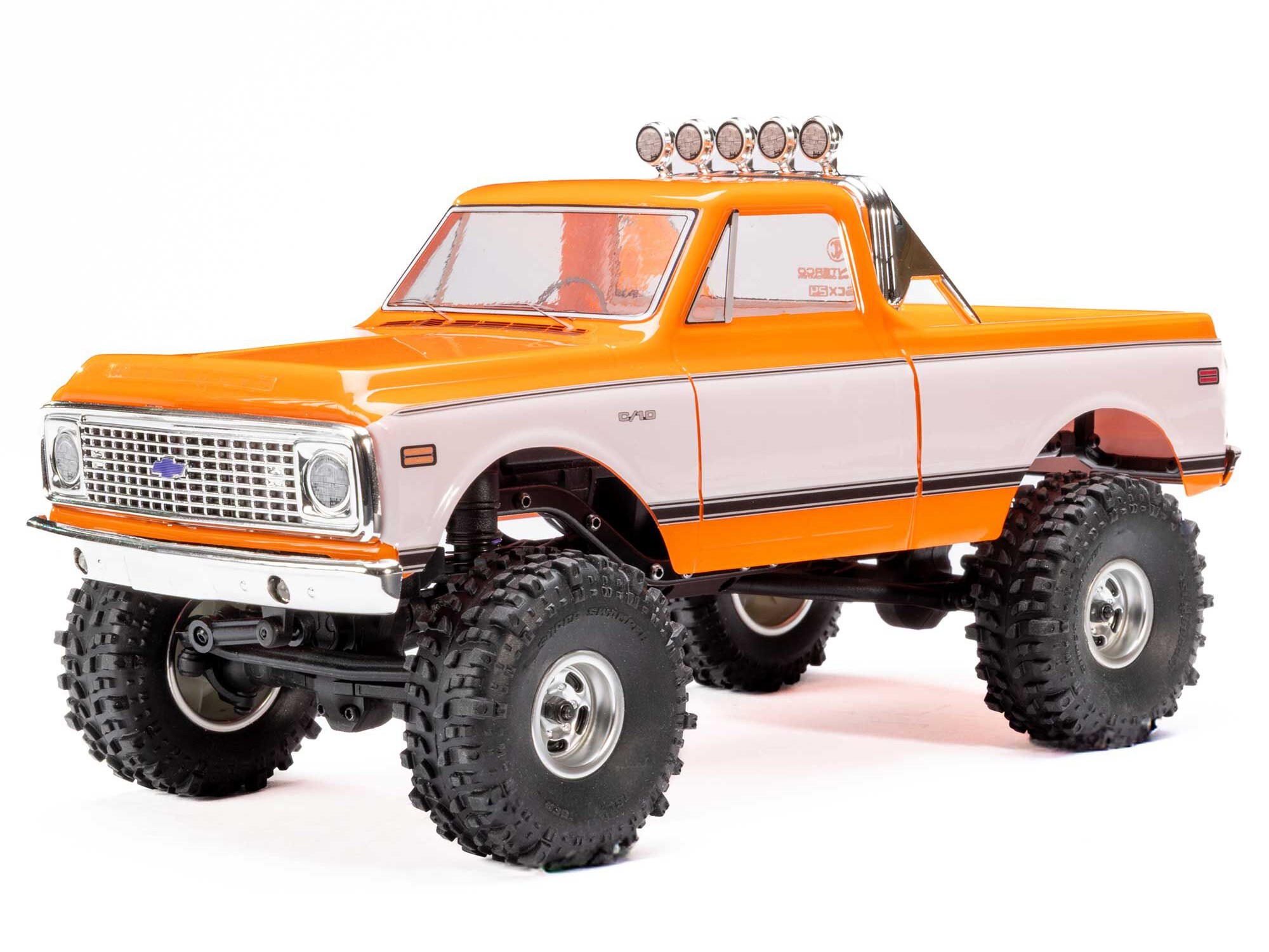1/24 SCX24 1971 Chevrolet C10 4WD Truck RTR, Orange-5