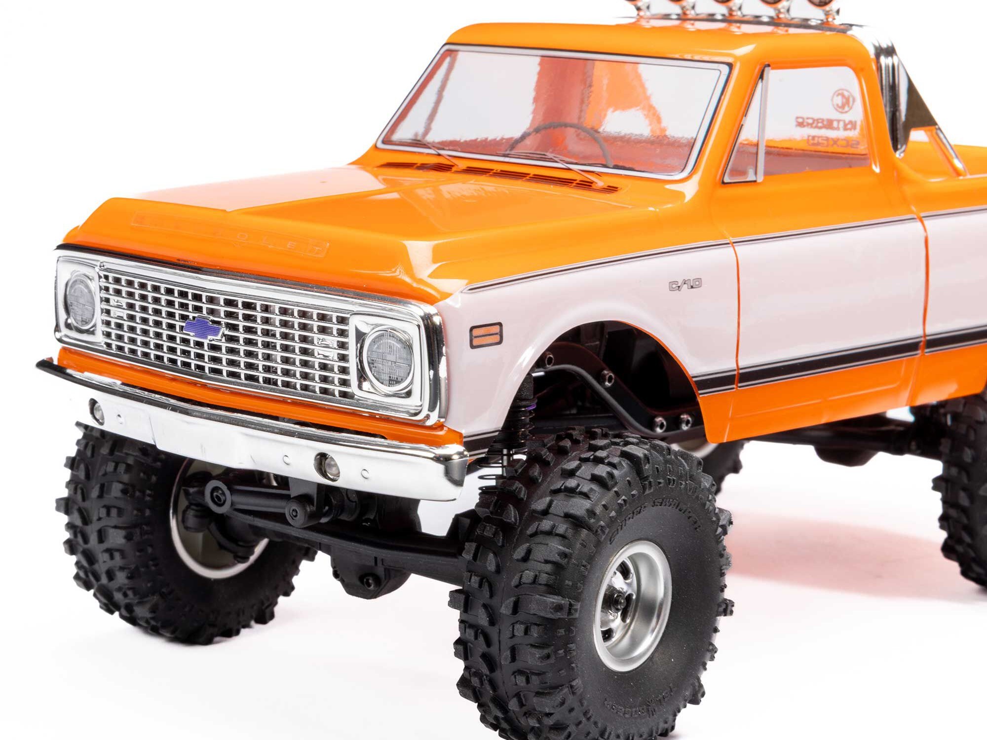 1/24 SCX24 1971 Chevrolet C10 4WD Truck RTR, Orange-17