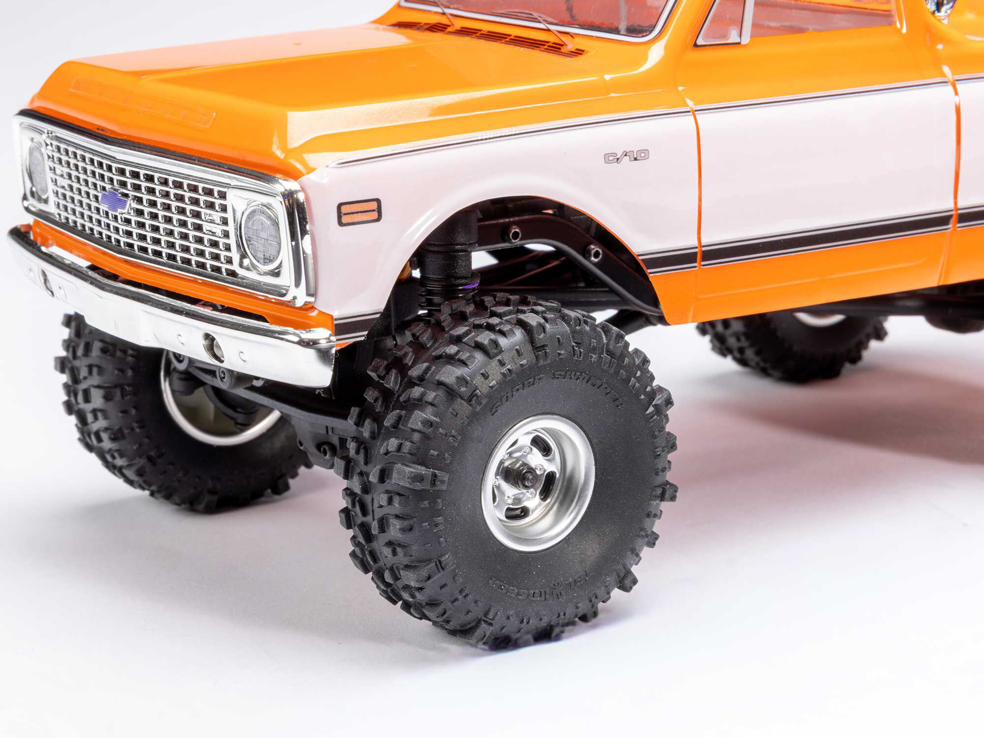 1/24 SCX24 1971 Chevrolet C10 4WD Truck RTR, Orange-20