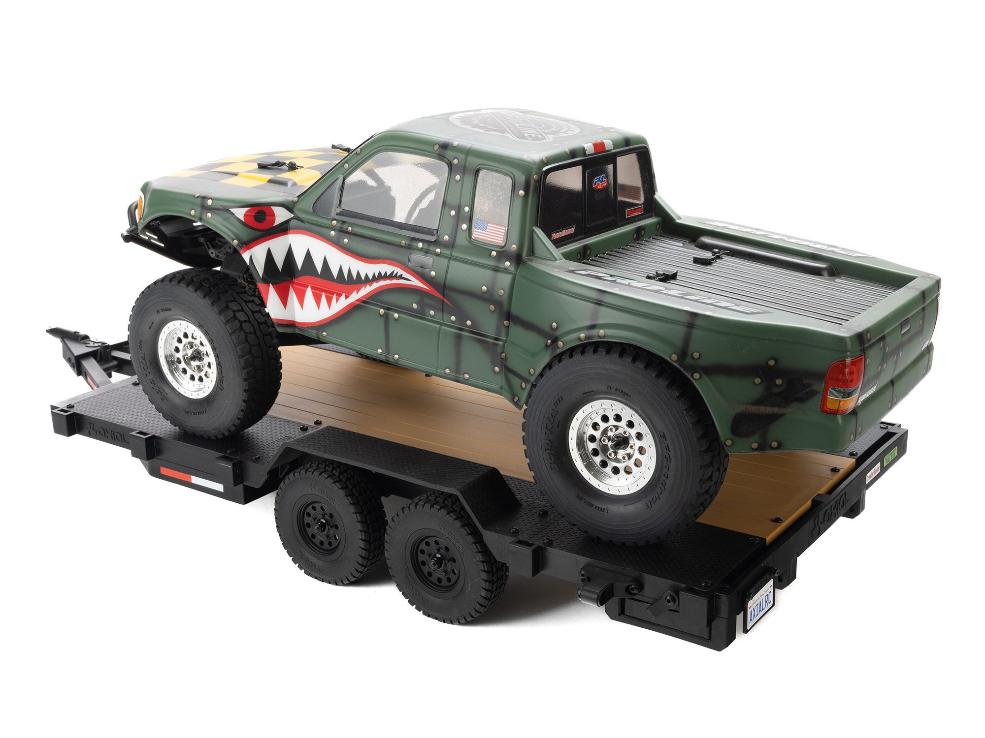 1/10 SCX10 Flat Bed Vehicle Trailer-16