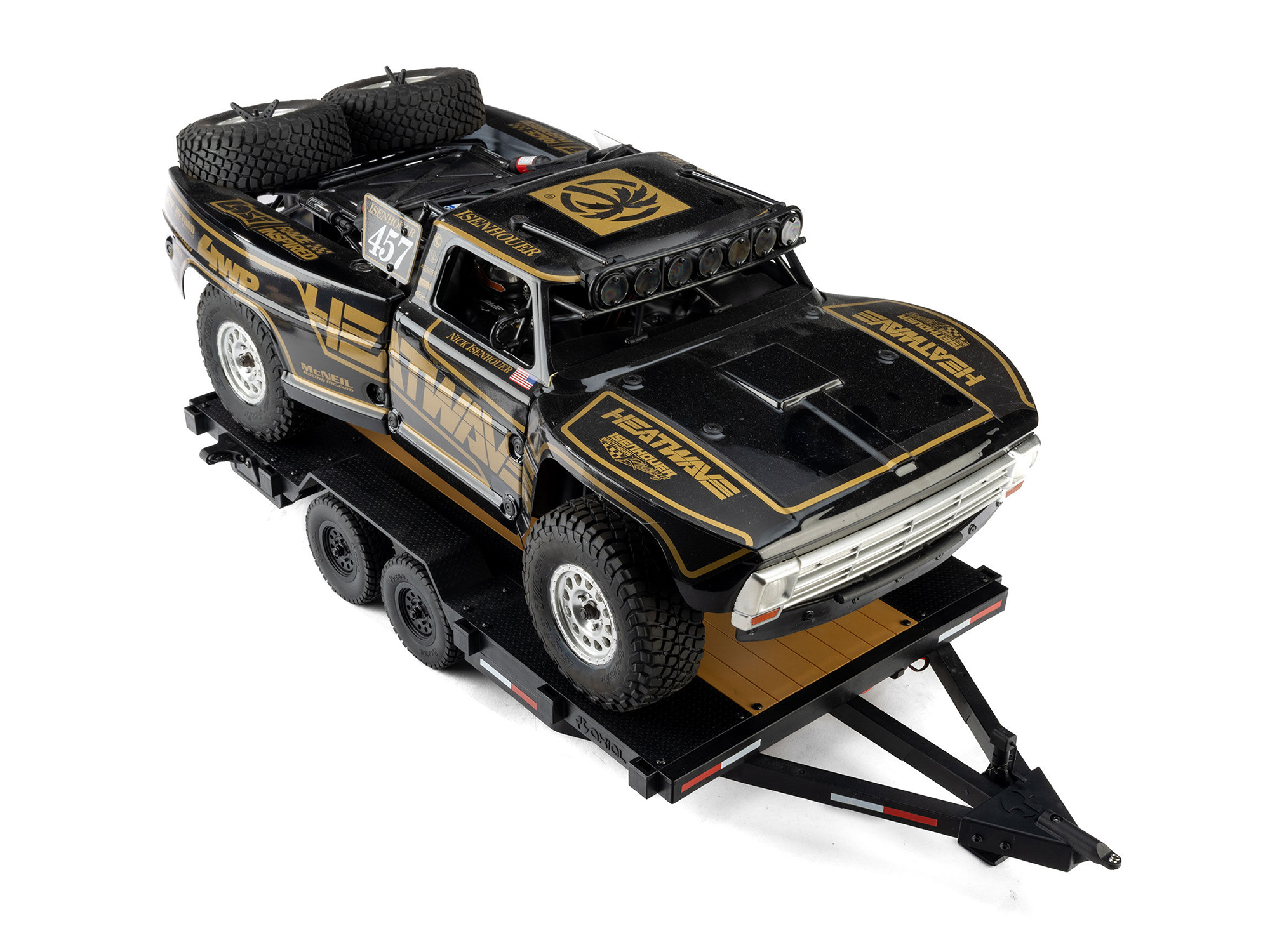 1/10 SCX10 Flat Bed Vehicle Trailer-17