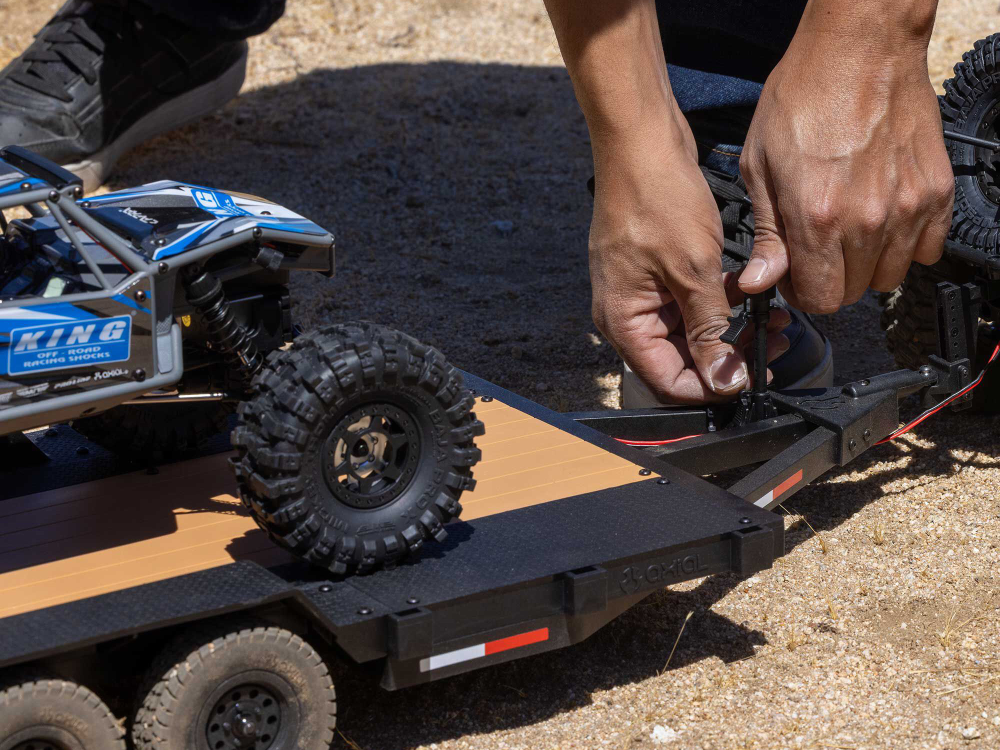 1/10 SCX10 Flat Bed Vehicle Trailer-30