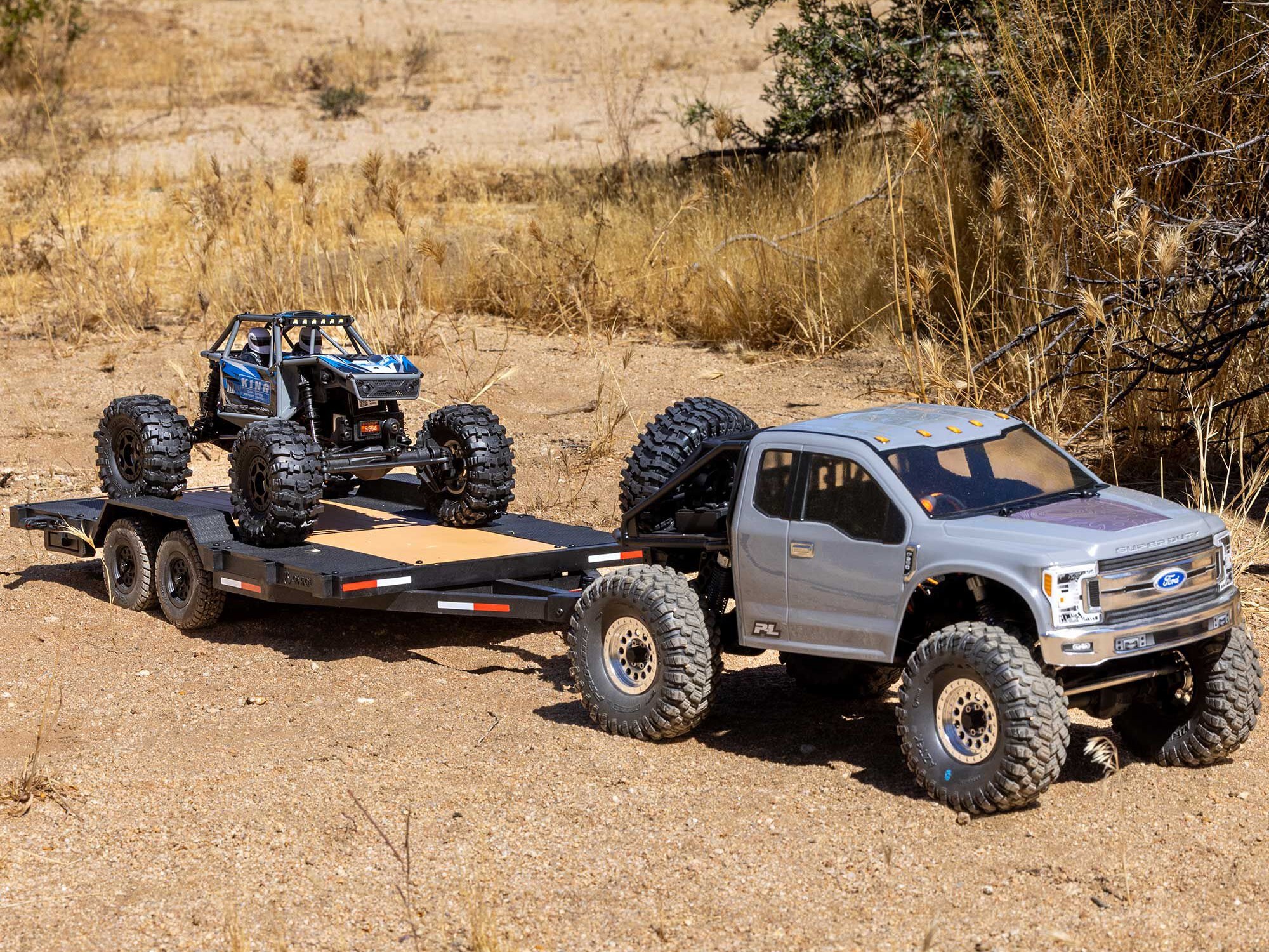 1/10 SCX10 Flat Bed Vehicle Trailer-33