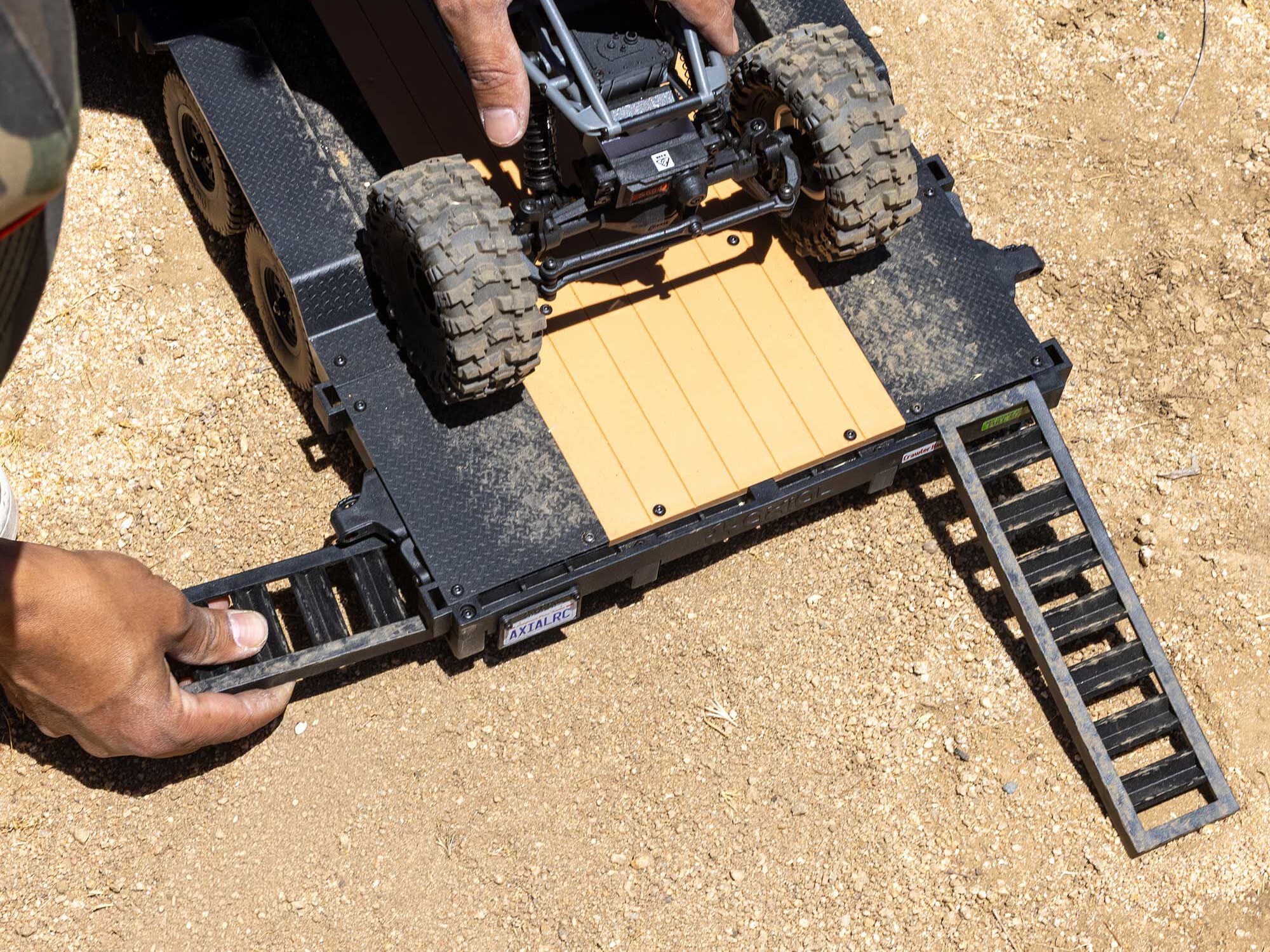 1/10 SCX10 Flat Bed Vehicle Trailer-35