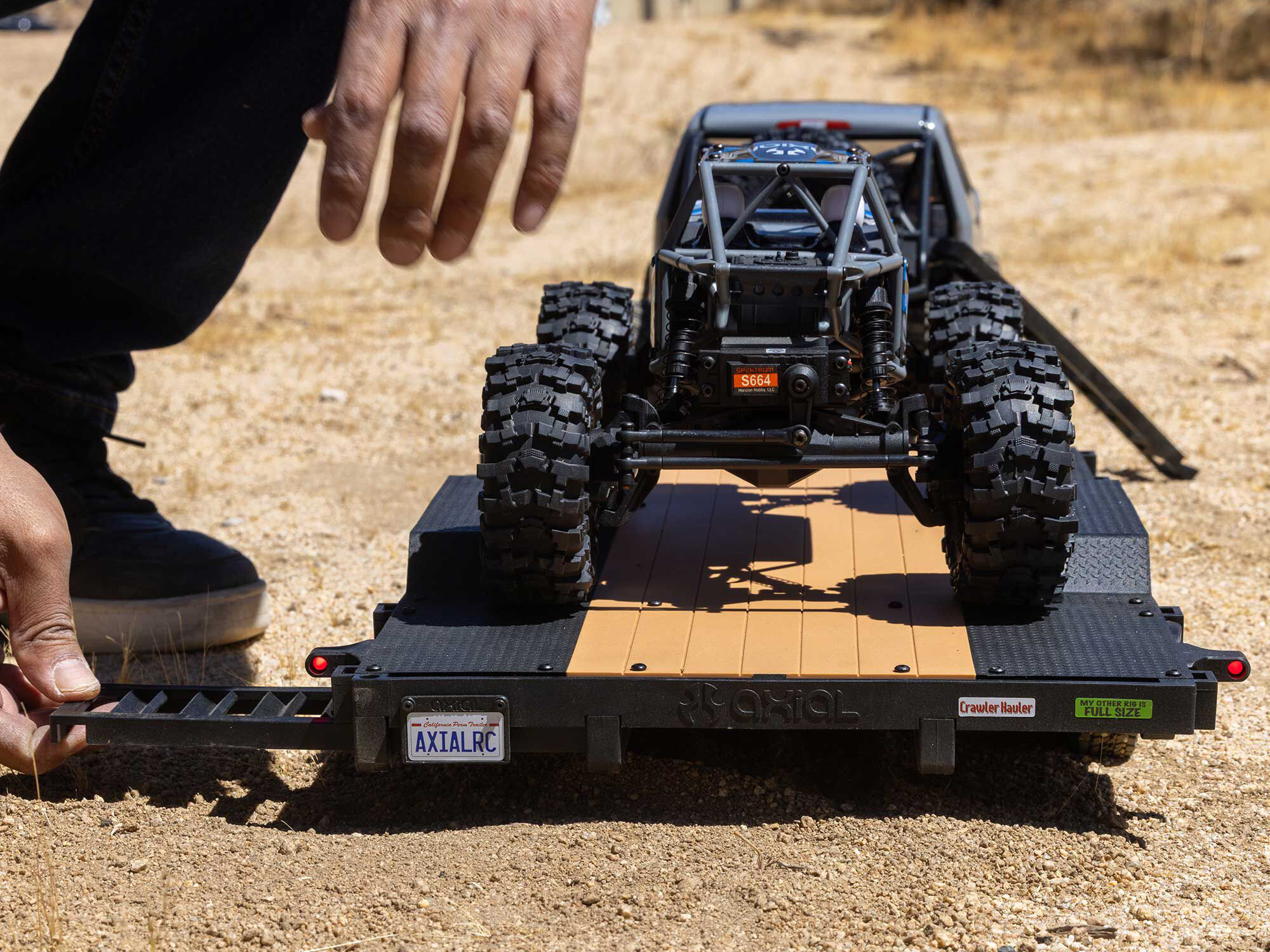1/10 SCX10 Flat Bed Vehicle Trailer-37