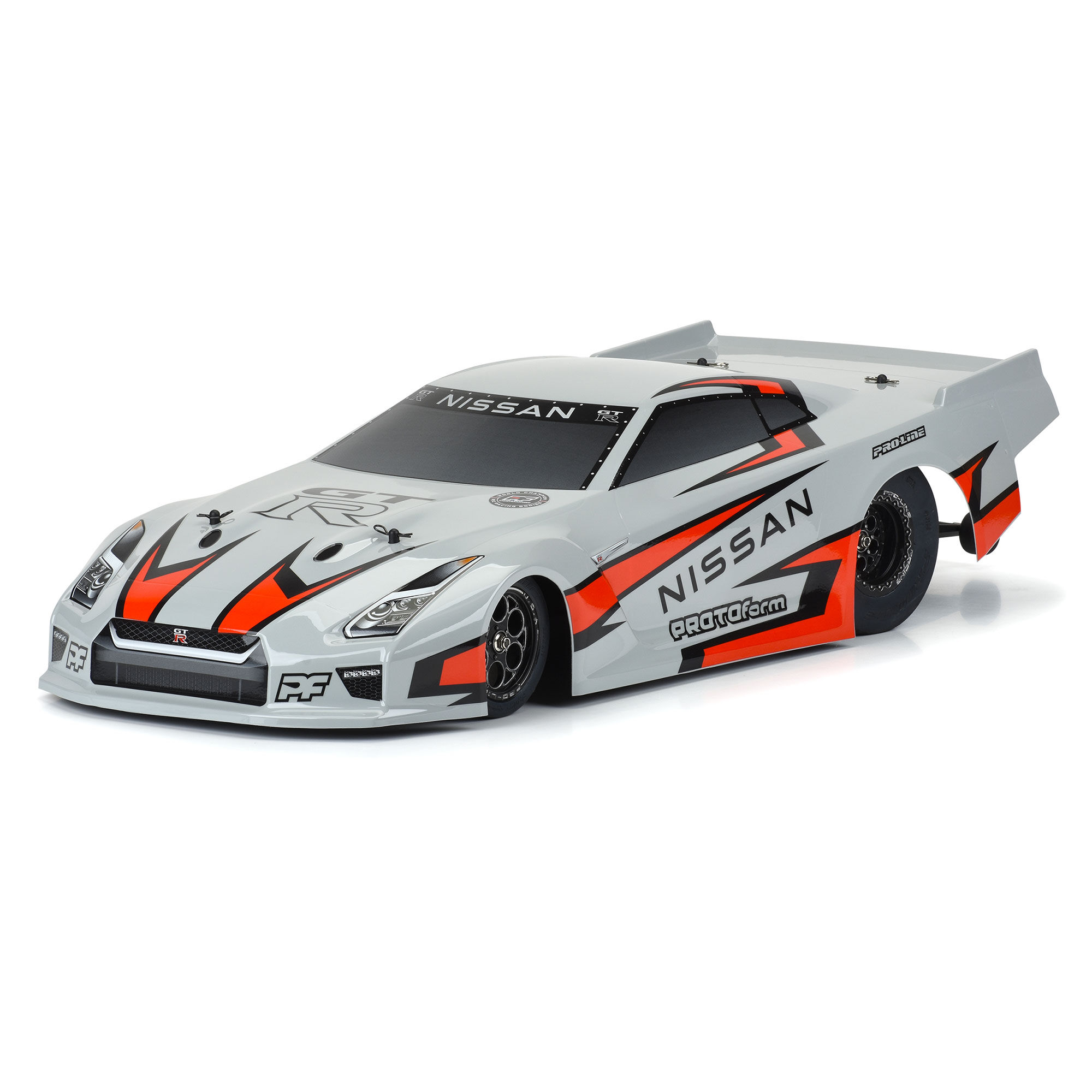 1/10 Nissan GT-R R35 Pro Mod Tough-Color Gray Body: Drag Car-3