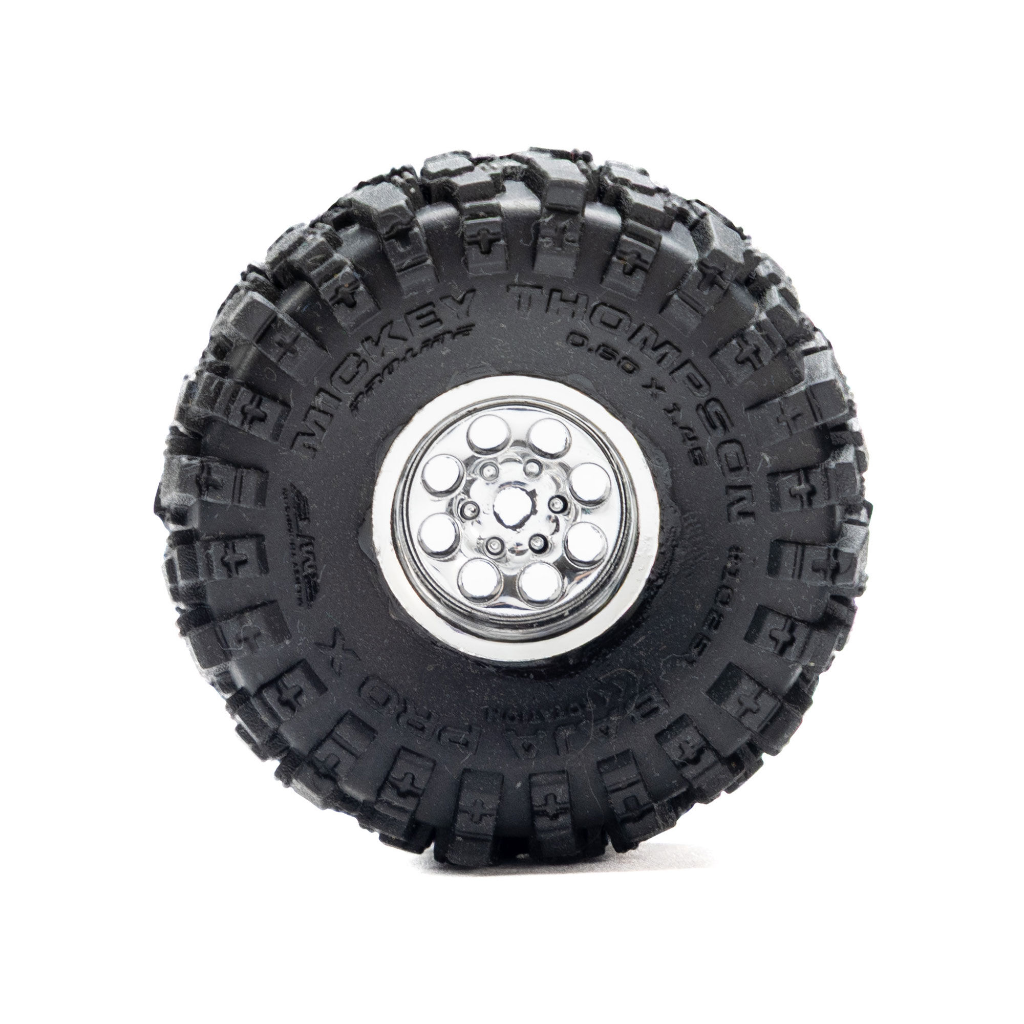 1/30 Baja Pro X Front/Rear Mounted Chrome Beast Tires (4): A-7