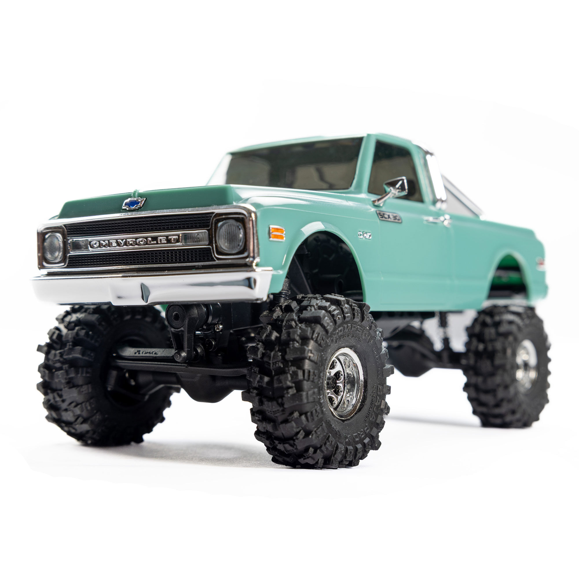 1/30 Baja Pro X Front/Rear Mounted Chrome Beast Tires (4): A-10