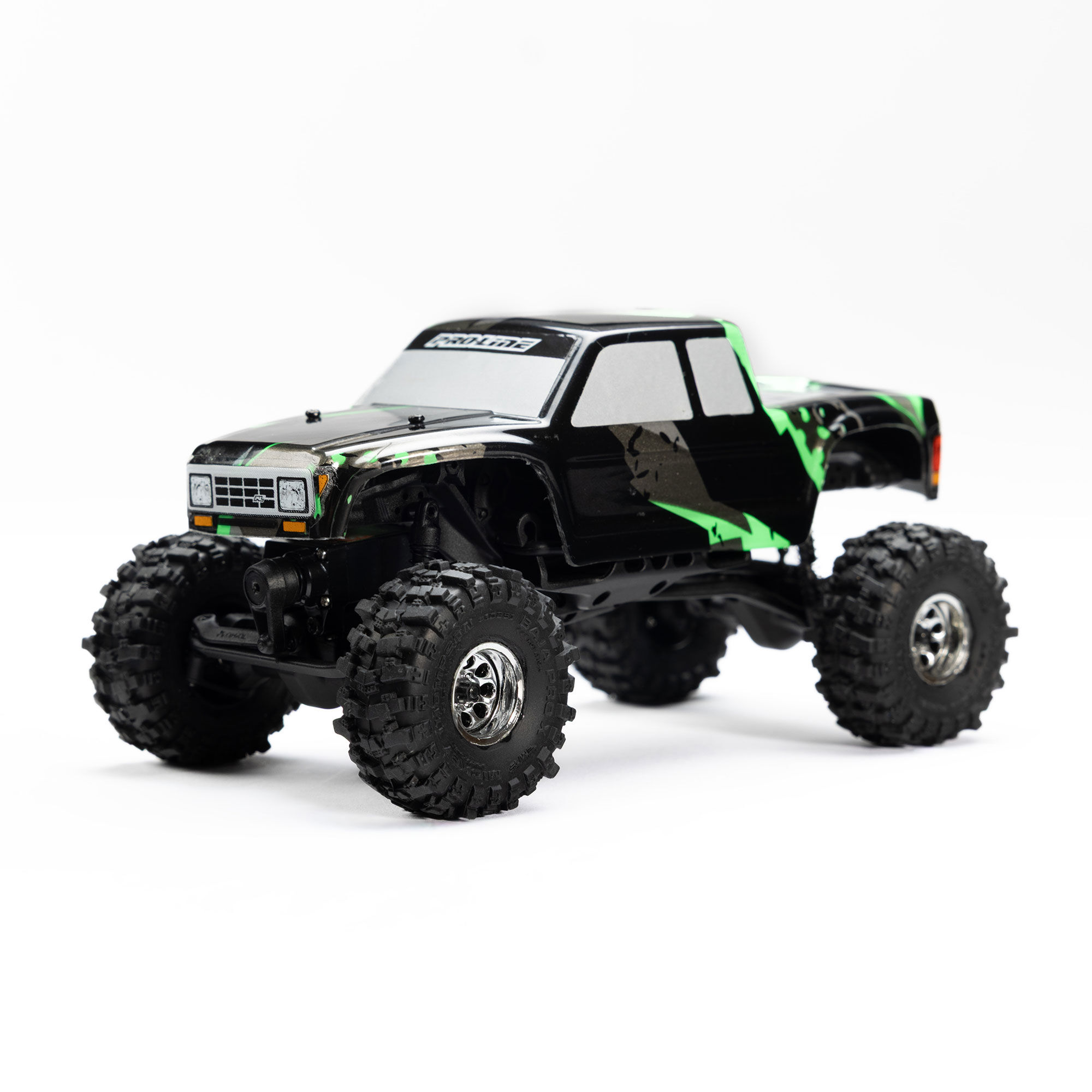 1/30 Baja Pro X Front/Rear Mounted Chrome Beast Tires (4): A-11
