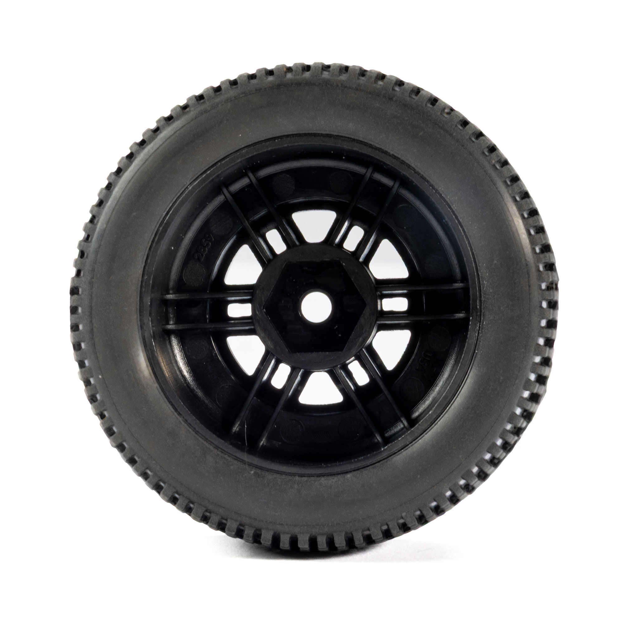 1/16 King Pin Front/Rear Tires MTD 12mm Black Split Six (4):-5