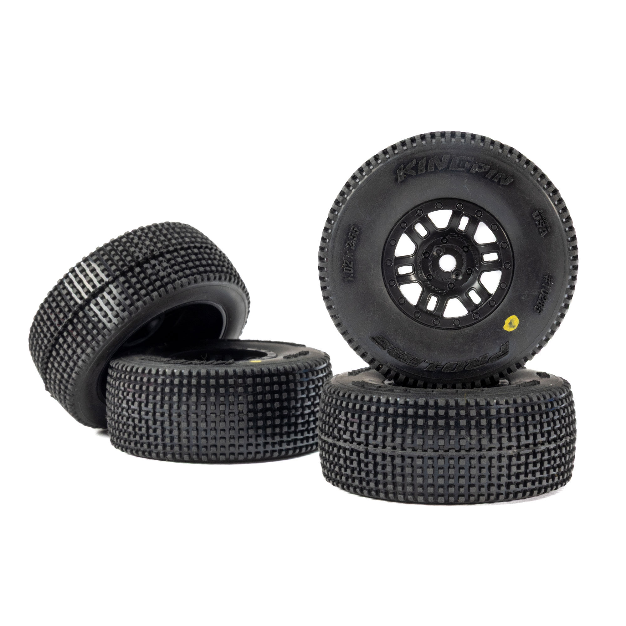 1/16 King Pin Front/Rear Tires MTD 12mm Black Split Six (4):-8