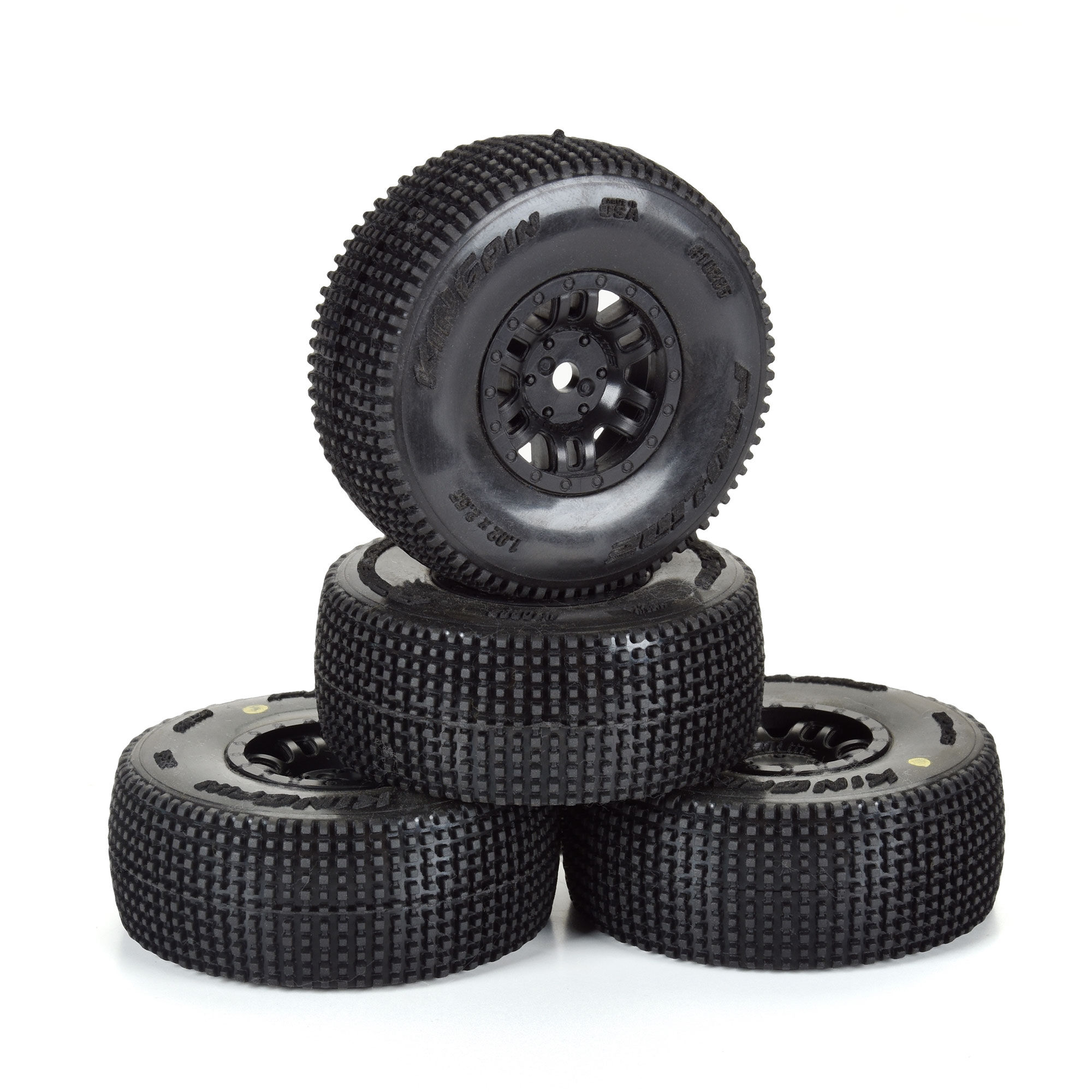 1/16 King Pin Front/Rear Tires MTD 12mm Black Split Six (4):-11