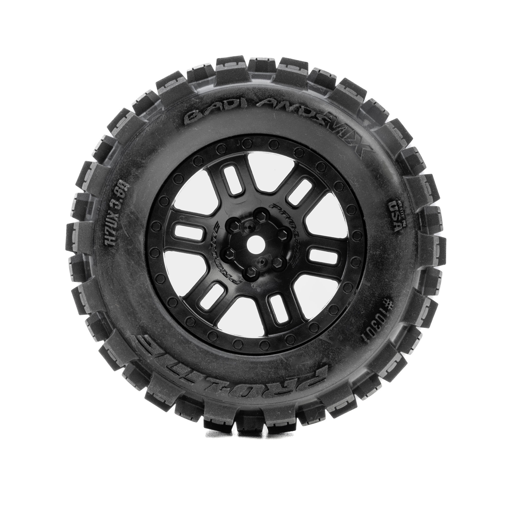 Badlands Front/Rear Tires MTD 12mm Black Split Six (2): ARRM-3