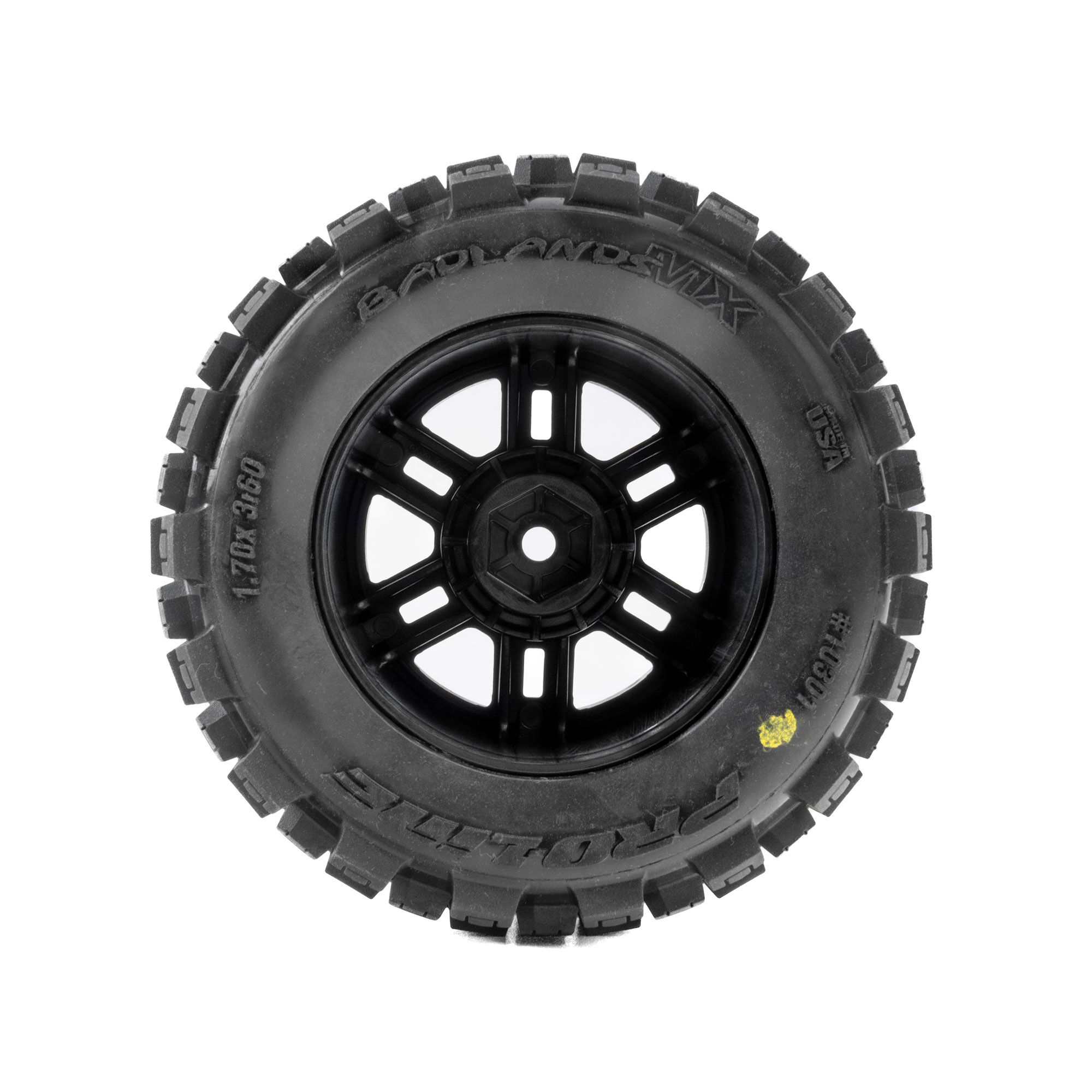 Badlands Front/Rear Tires MTD 12mm Black Split Six (2): ARRM-4