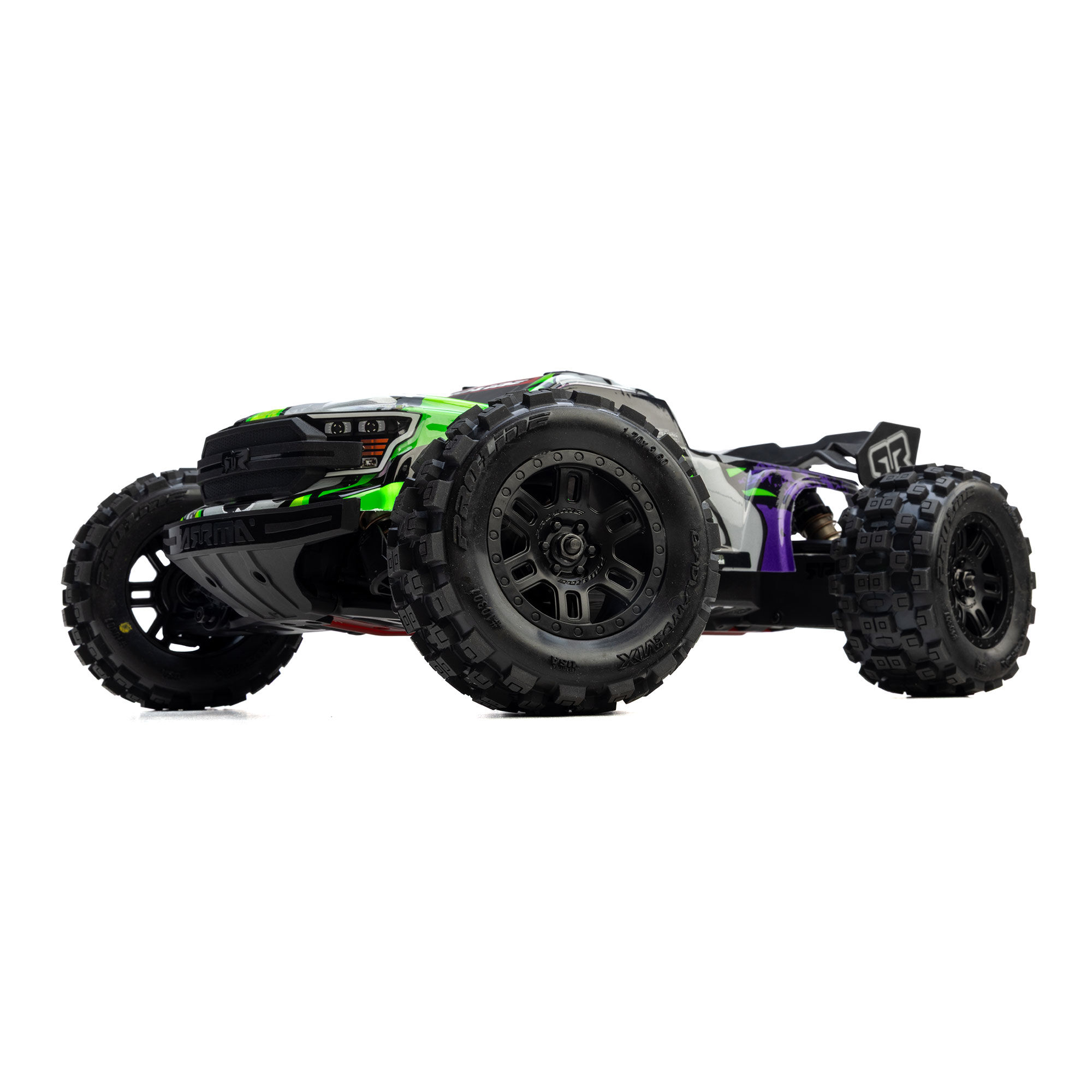 Badlands Front/Rear Tires MTD 12mm Black Split Six (2): ARRM-6