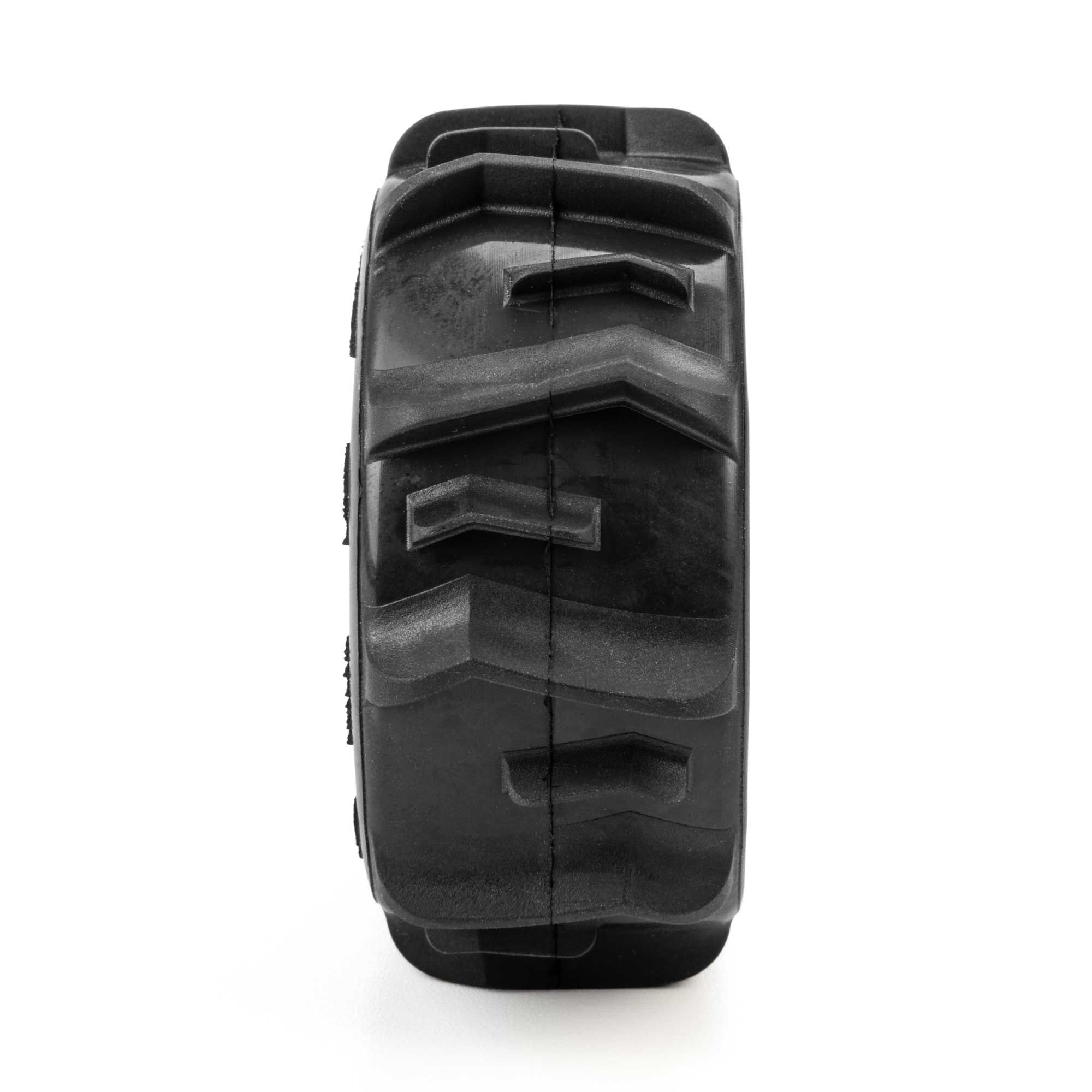 1/16 Dumont Front/Rear Paddle Tires Mounted 12mm Black Split-3