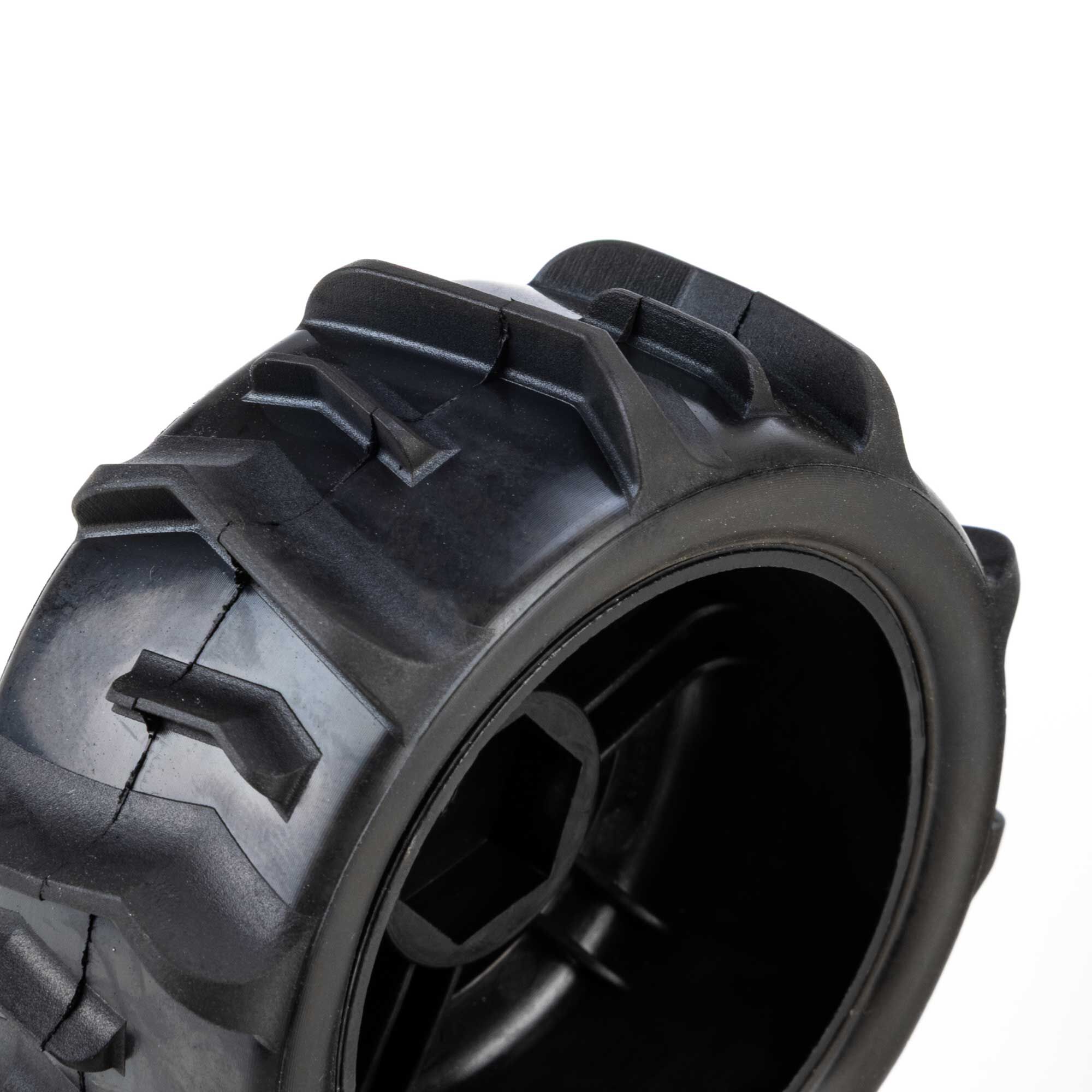 1/16 Dumont Front/Rear Paddle Tires Mounted 12mm Black Split-6