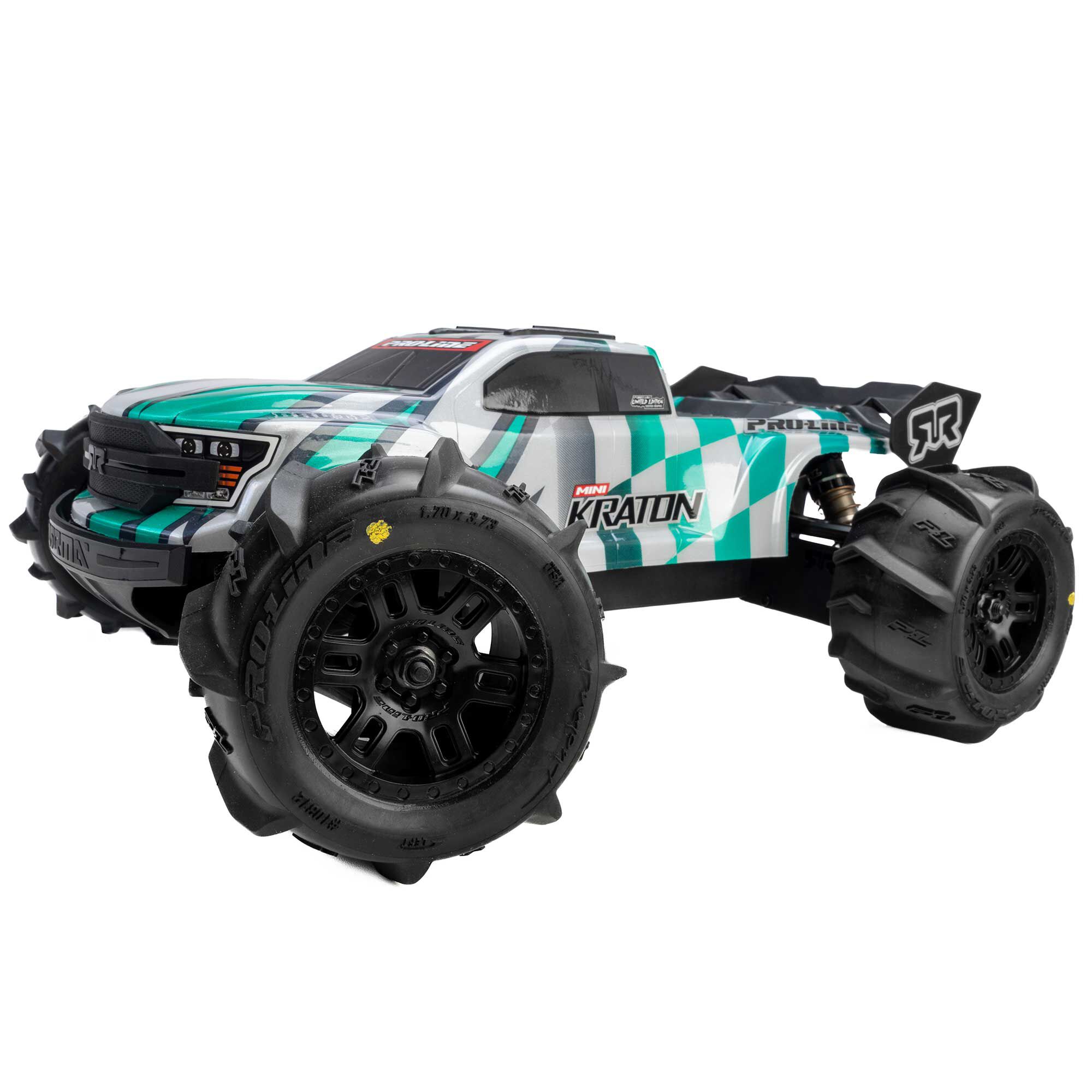 1/16 Dumont F/R MT Tires Black Split Six (2): ARRMA MINI KRA-4