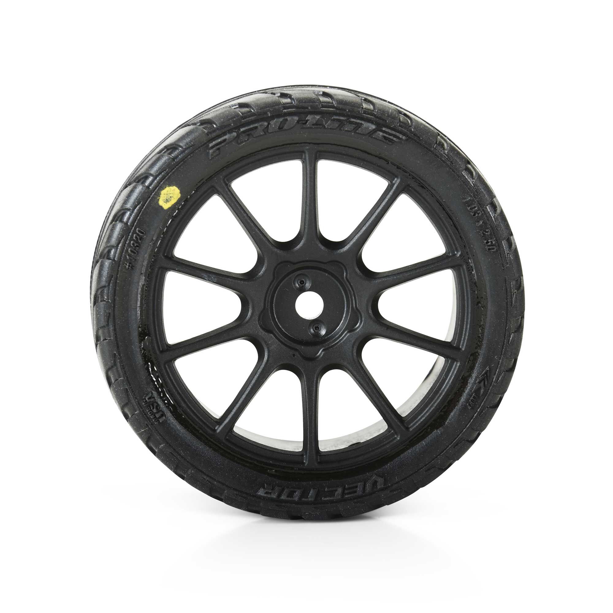 1/14 Vector Tire MTD 12mm Black Velocity Wheel (4): ARRMA TY-3