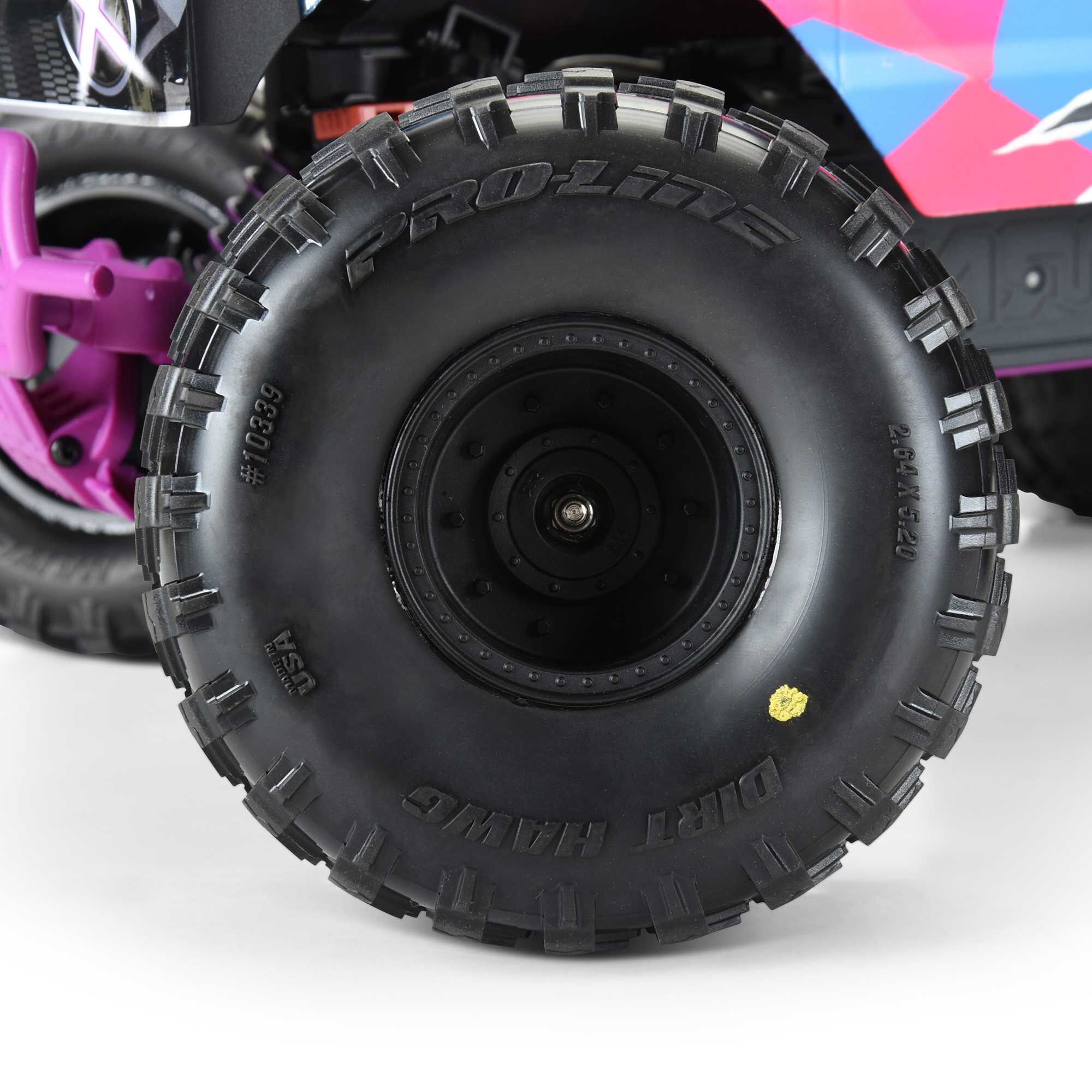 1/10 Dirt Hawg 2.0 F/R 2.6" MT Tires Mounted ARRMA Stock Whe-5